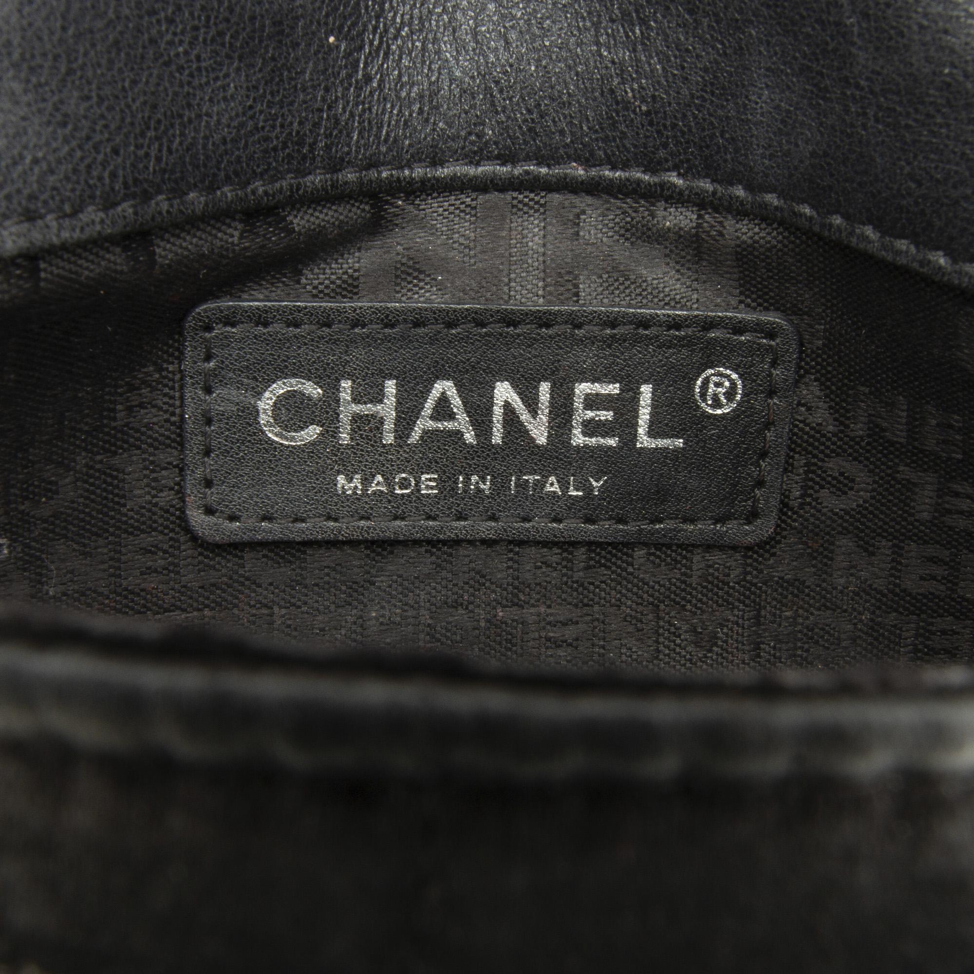 Chanel Black Extra Mini Satin Choco Bar Charms Flap Bag