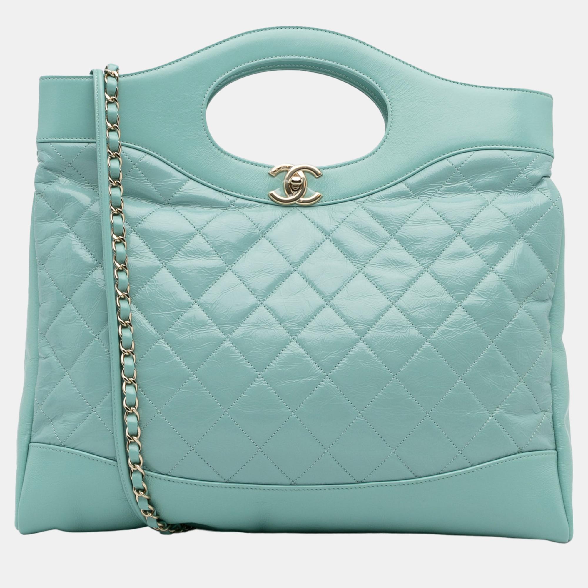 Chanel blue large 31 satchel