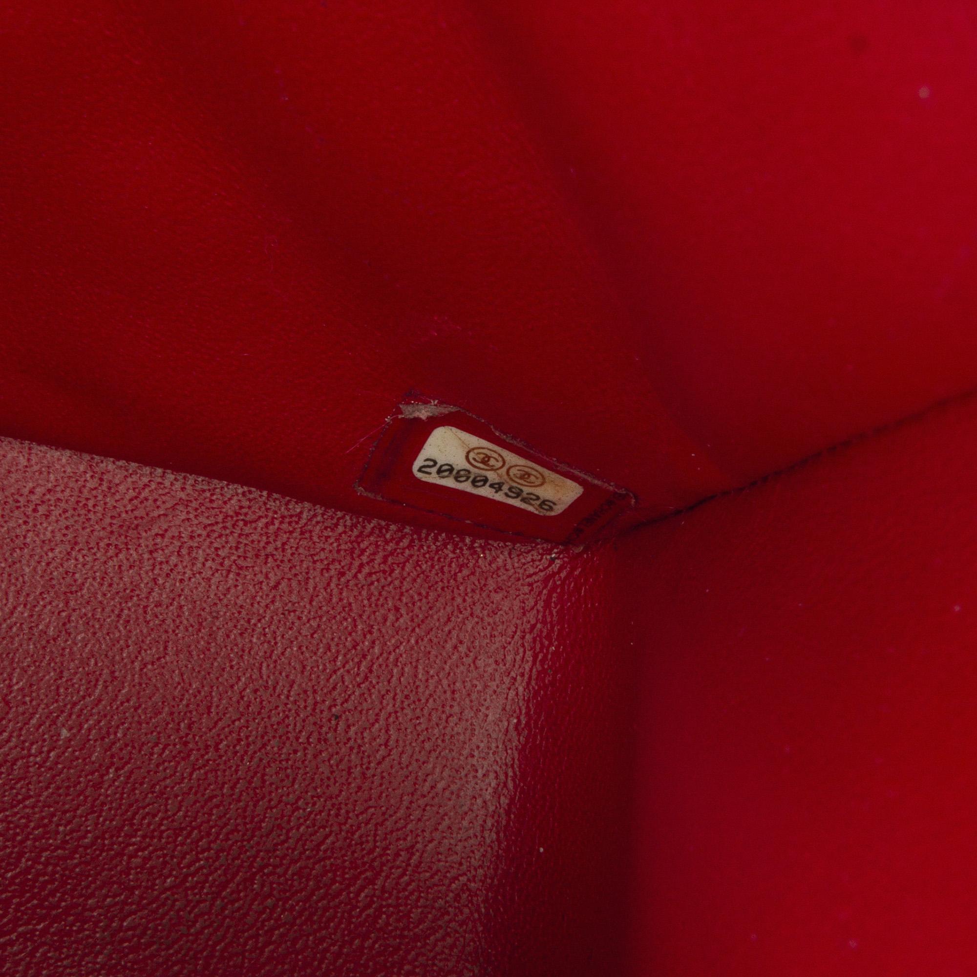 Chanel Red Mini Classic Lambskin Square Flap