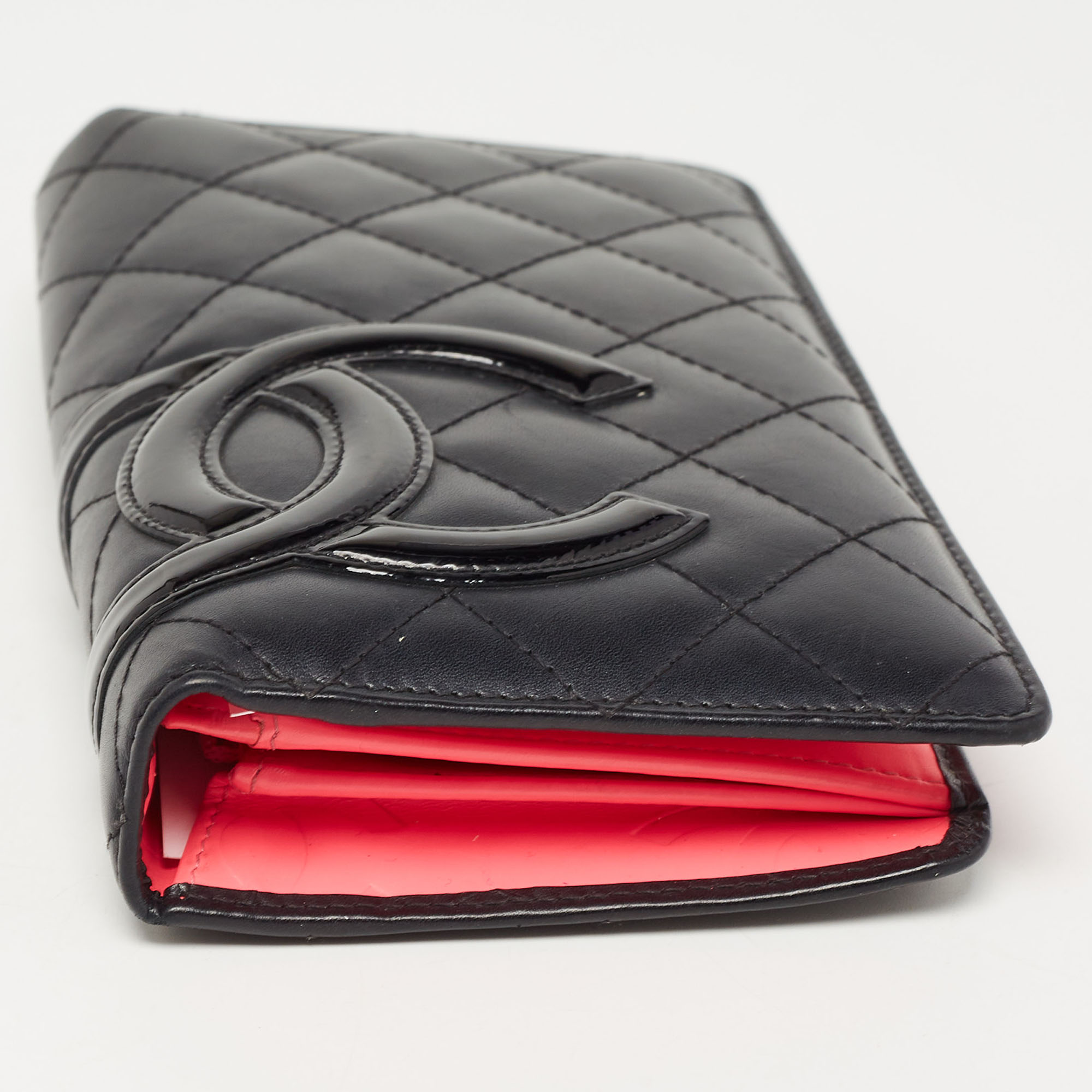 Chanel Black Quilted Leather Cambon Ligne Long Wallet