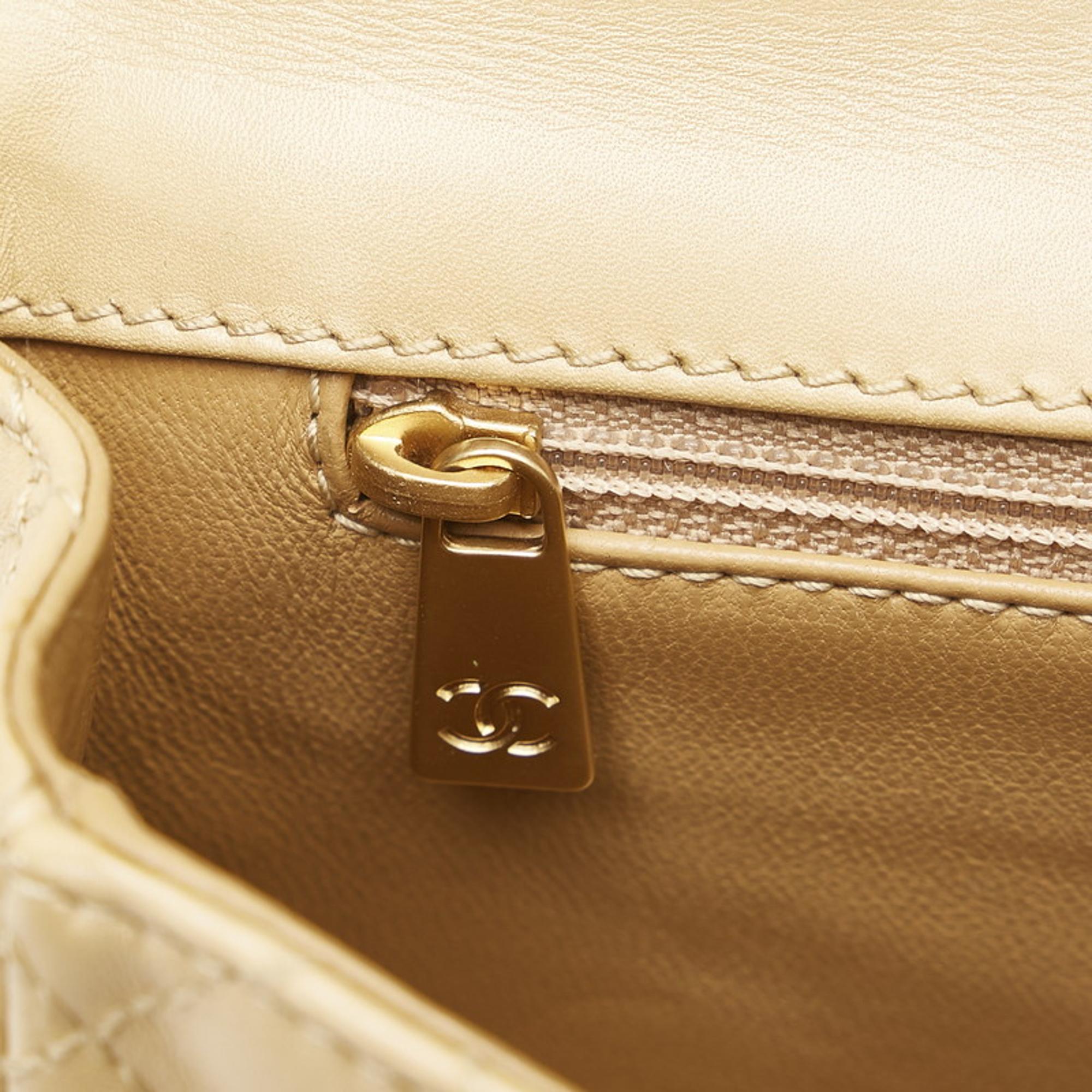 Chanel Brown Leather Mini Rectangle Classic Single Flap Bag Shoulder Bag