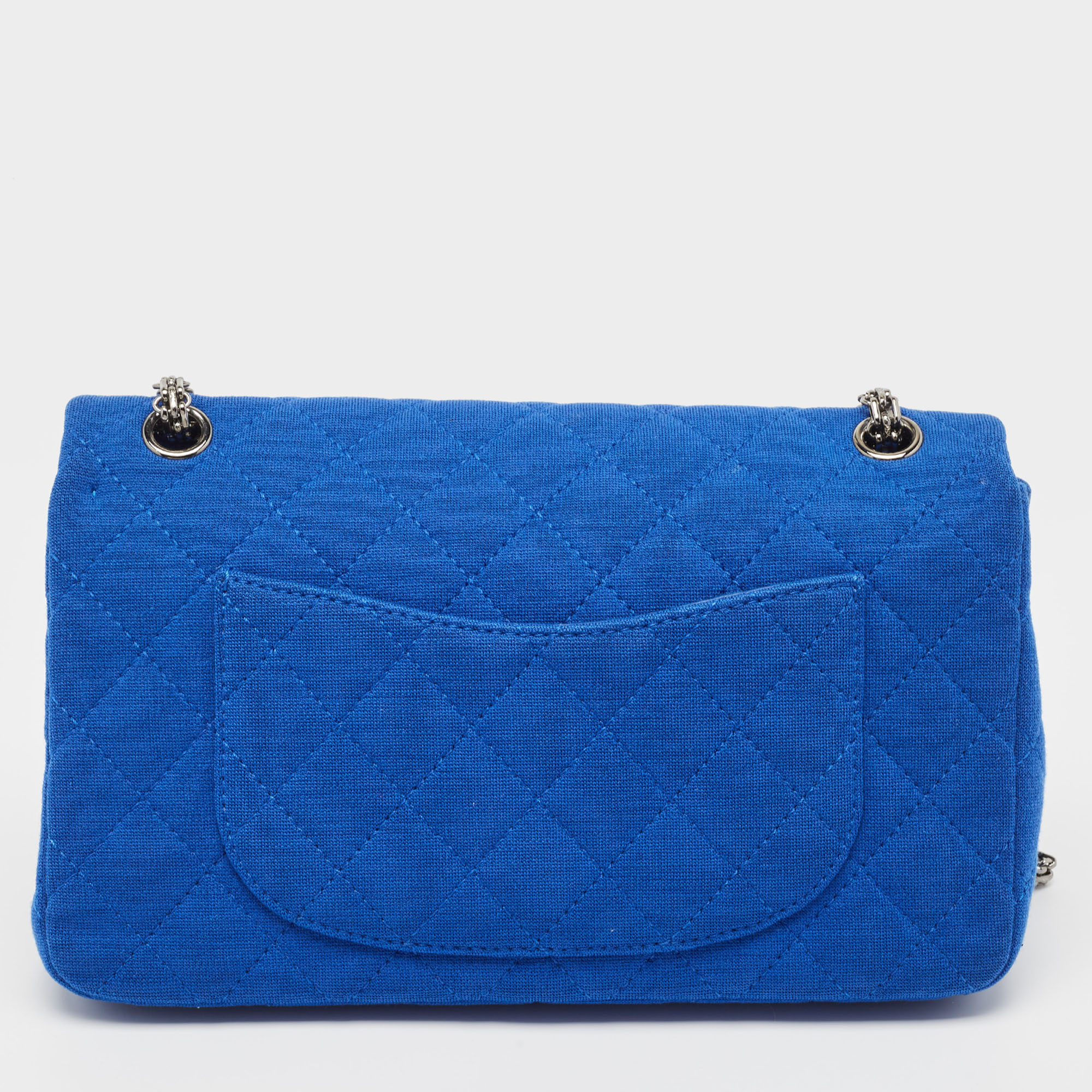 Chanel Blue Quilted Jersey 226 Reissue 2.55 Flap Bag