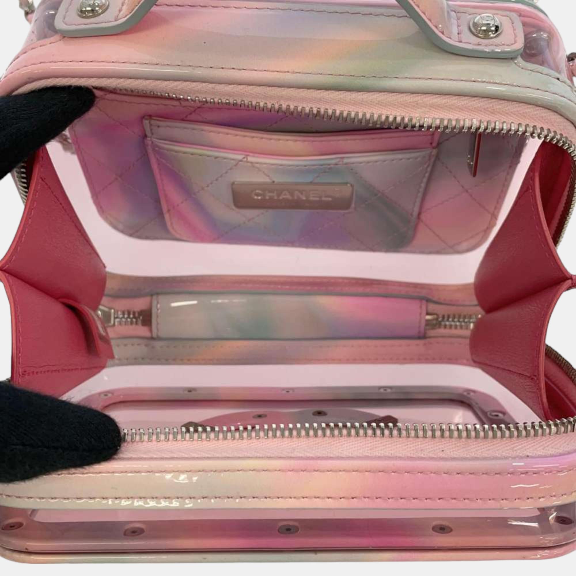 Chanel Pink Leather Filigree Shoulder Bag