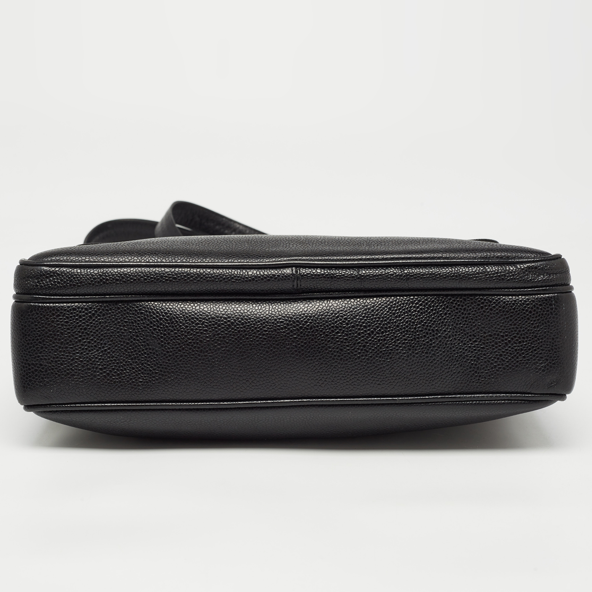Chanel Black Caviar Leather Classic Pocket Shoulder Bag