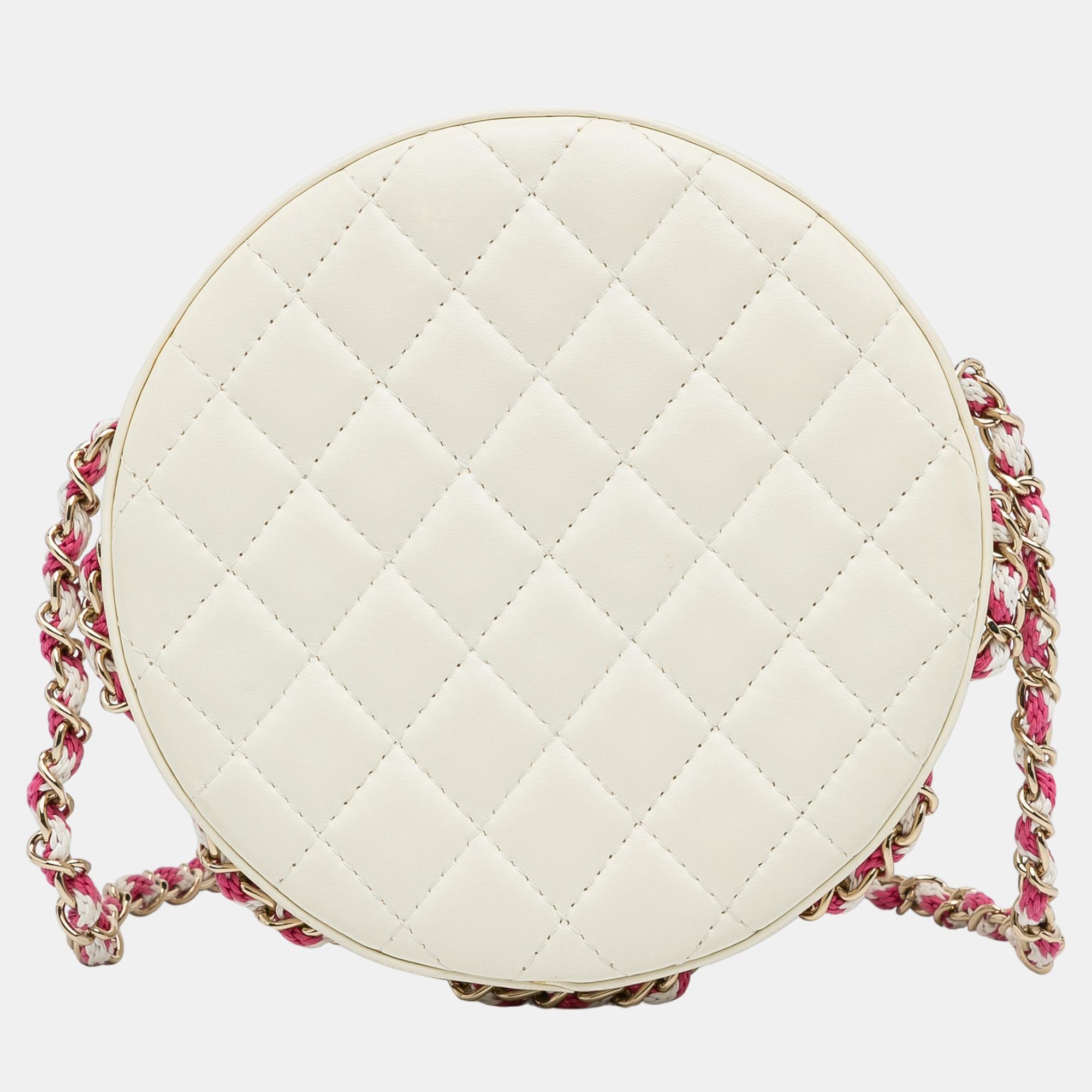 Chanel Pink/White La Pausa Crossbody Bag