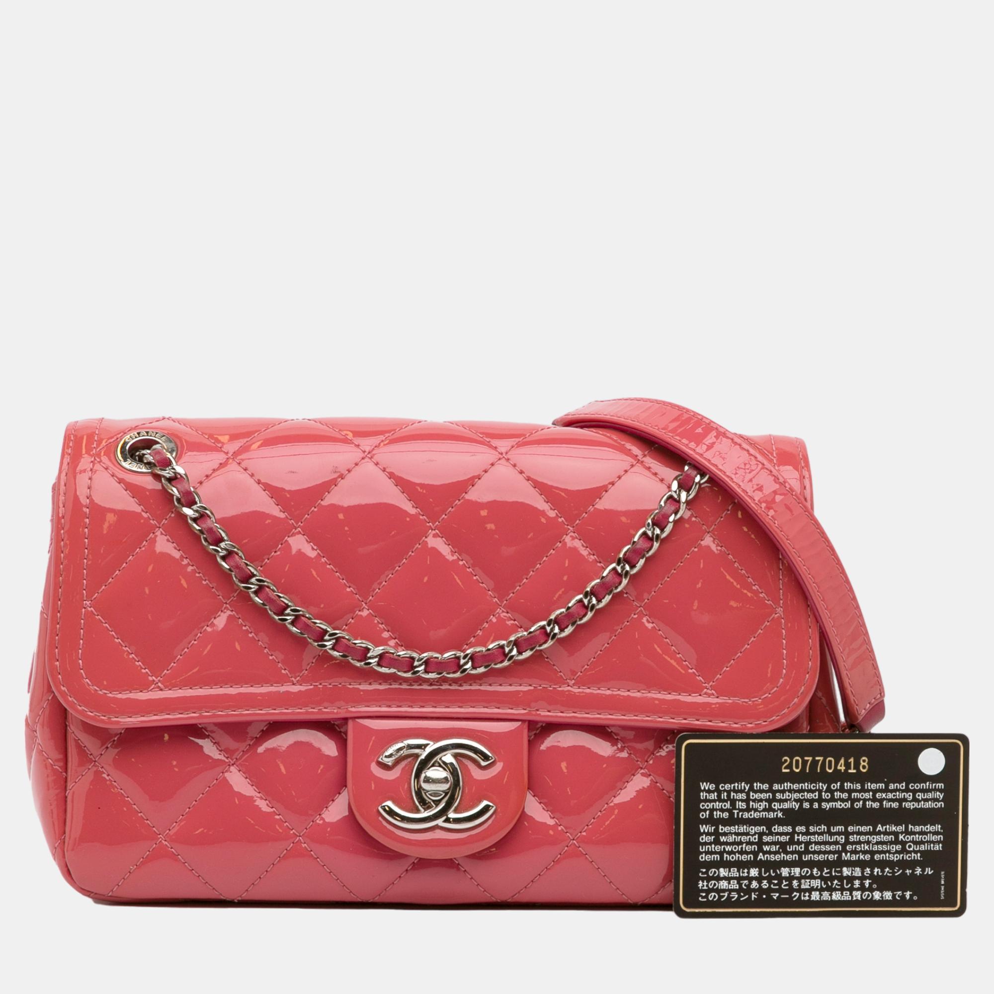 Chanel Pink Small Coco Shine Flap Bag