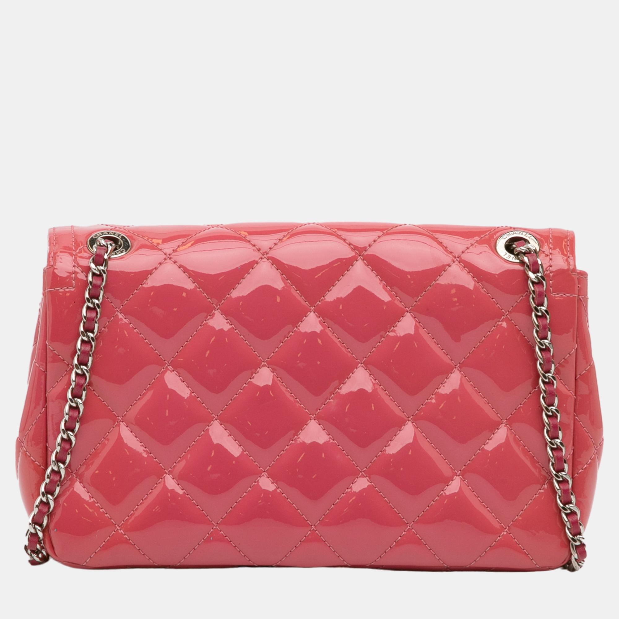 Chanel Pink Small Coco Shine Flap Bag
