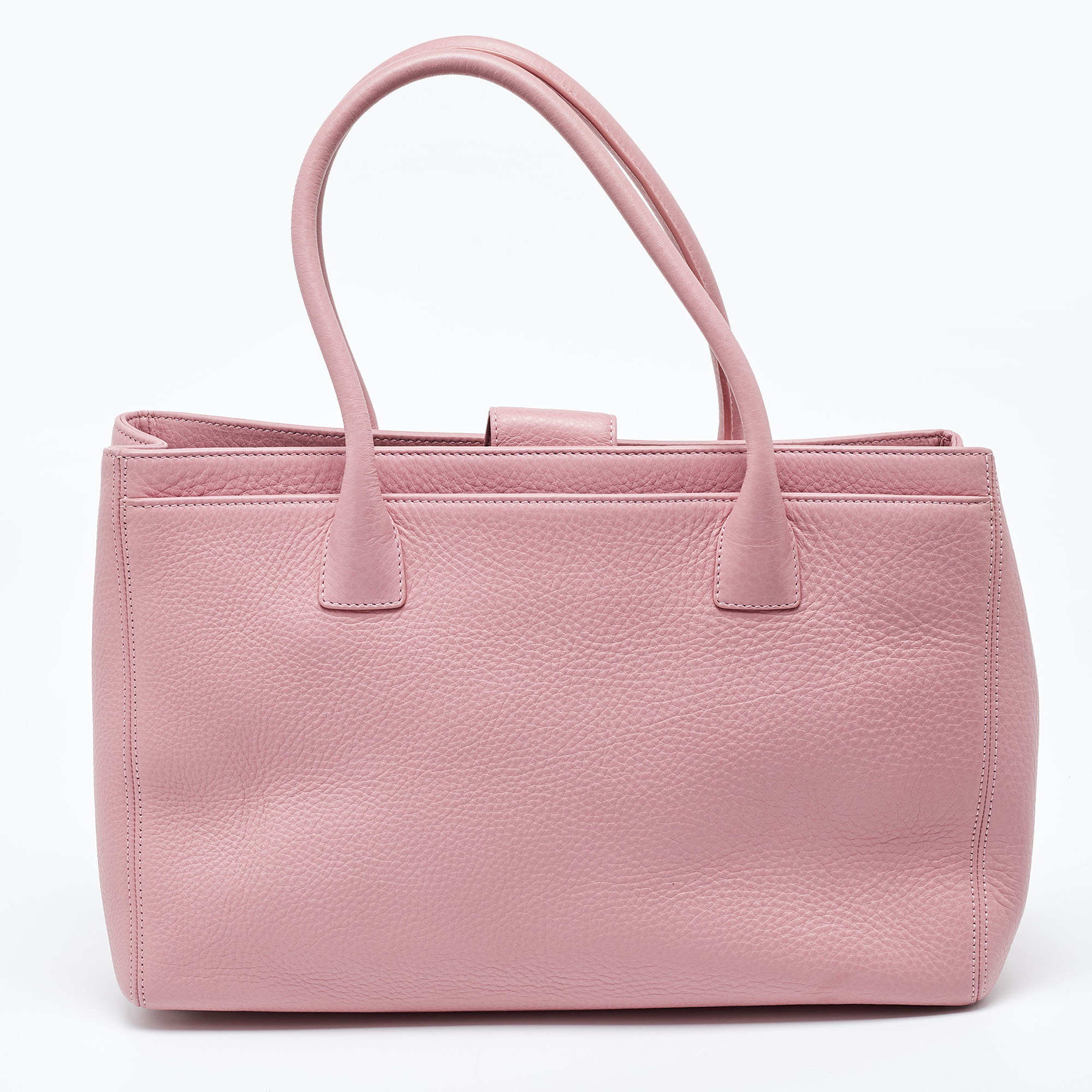 Chanel Pink Leather Executive Cerf Tote