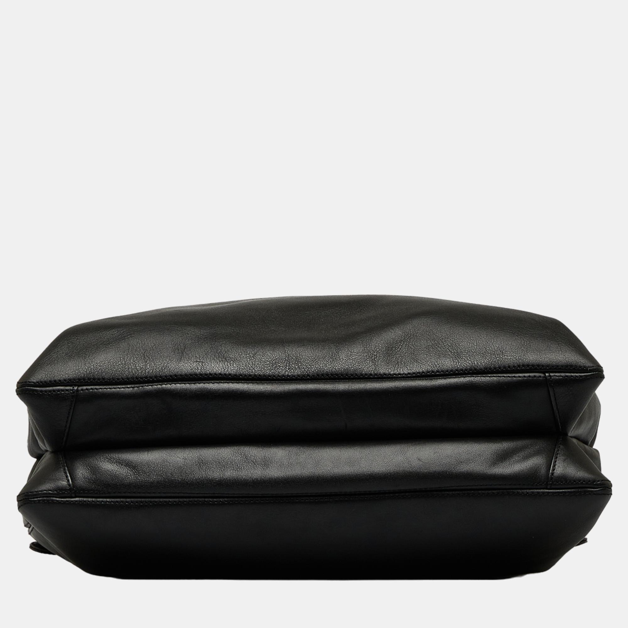 Chanel Black CC Lambskin Leather Tote Bag