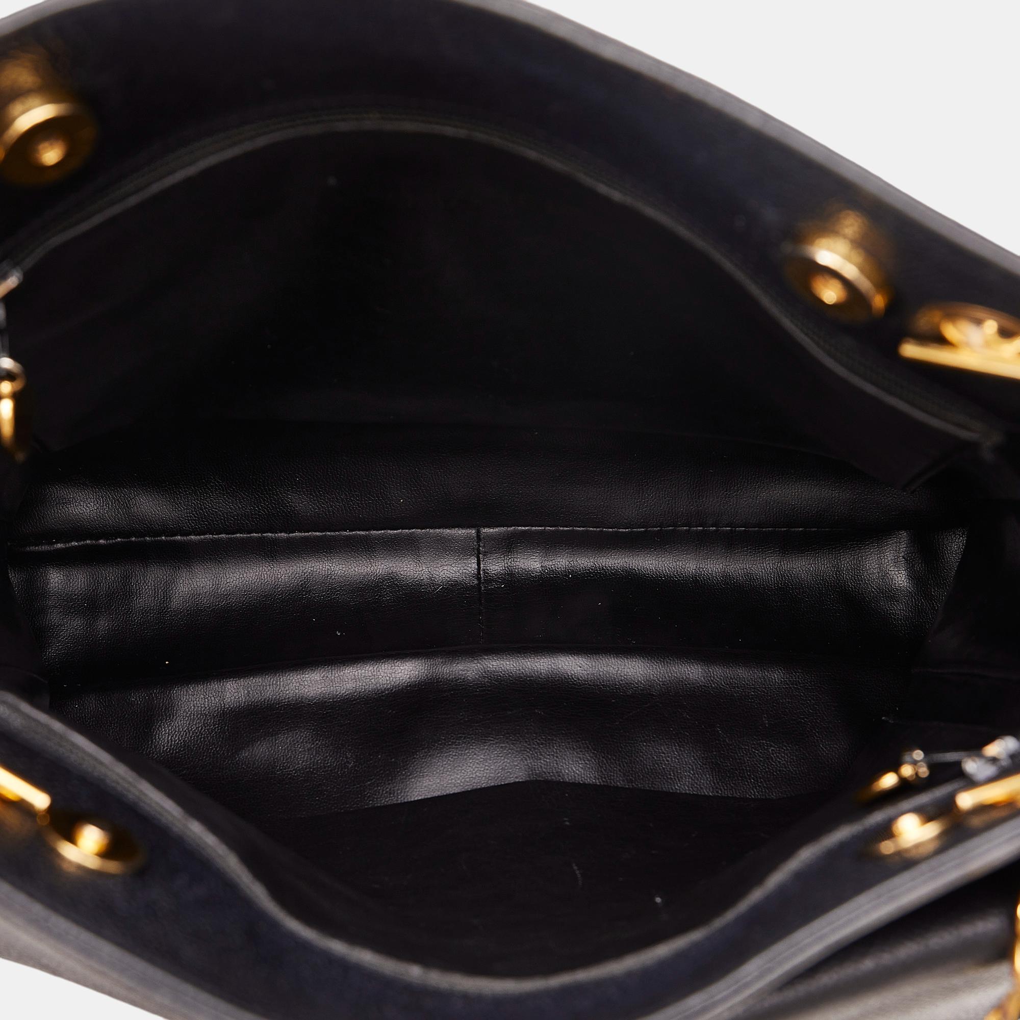 Chanel Black CC Caviar Leather Shoulder Bag