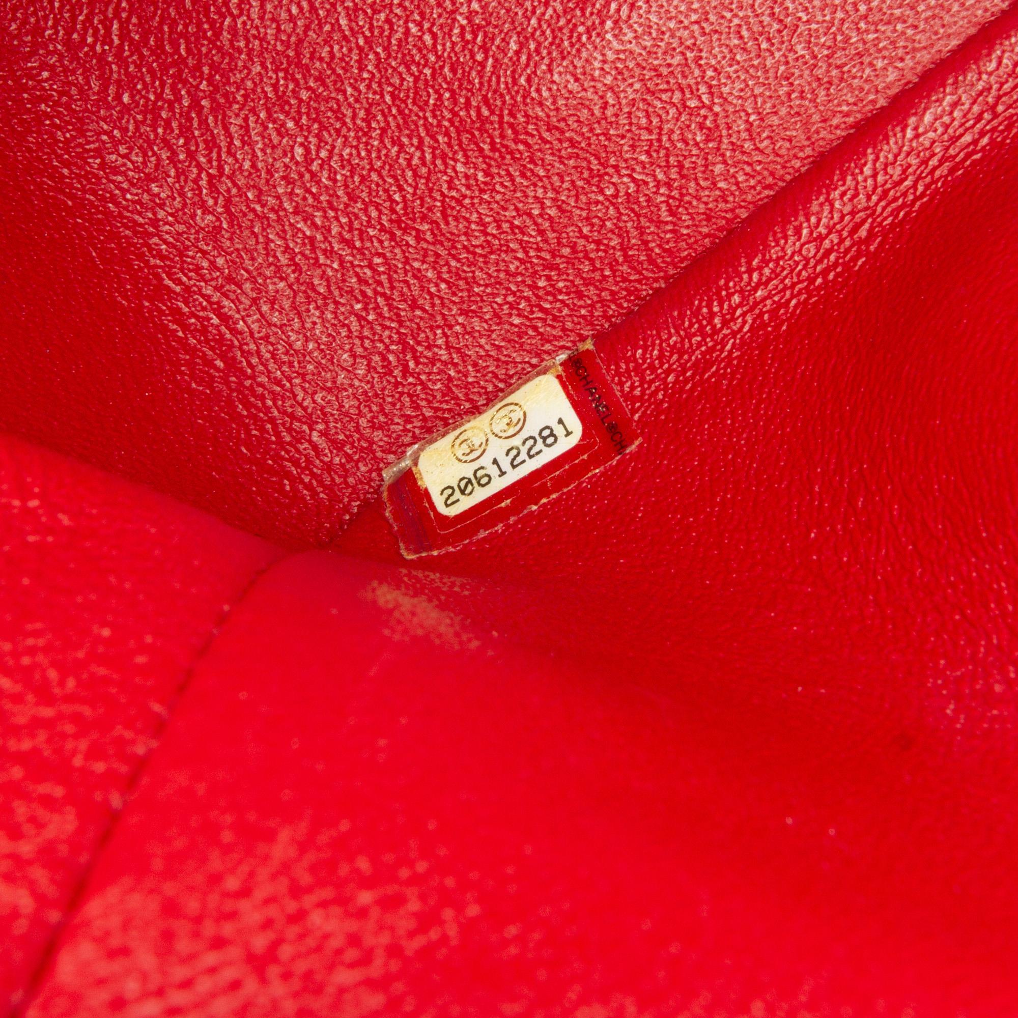 Chanel Red Mini Classic Lambskin Square Single Flap