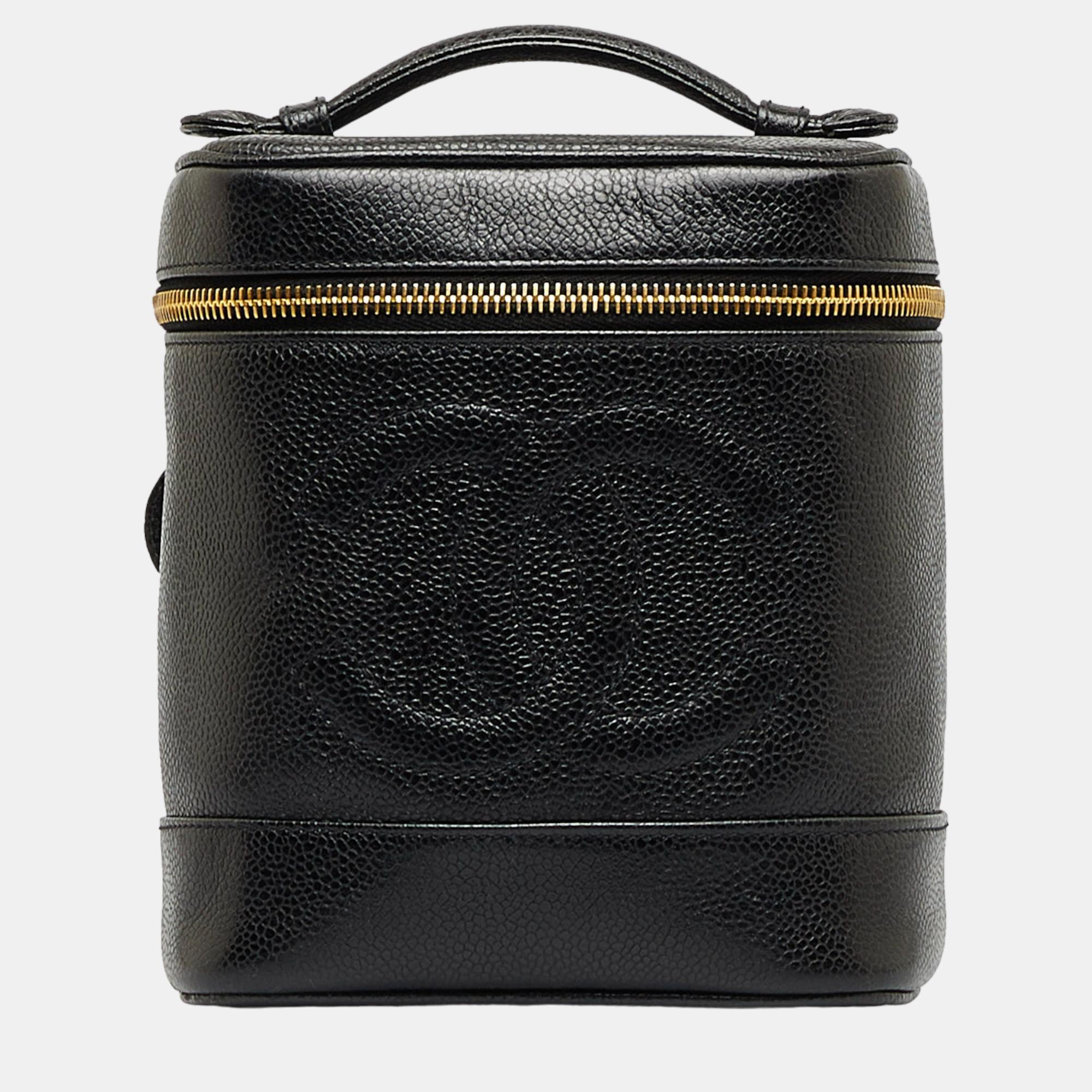 Chanel Black CC Caviar Vanity Bag