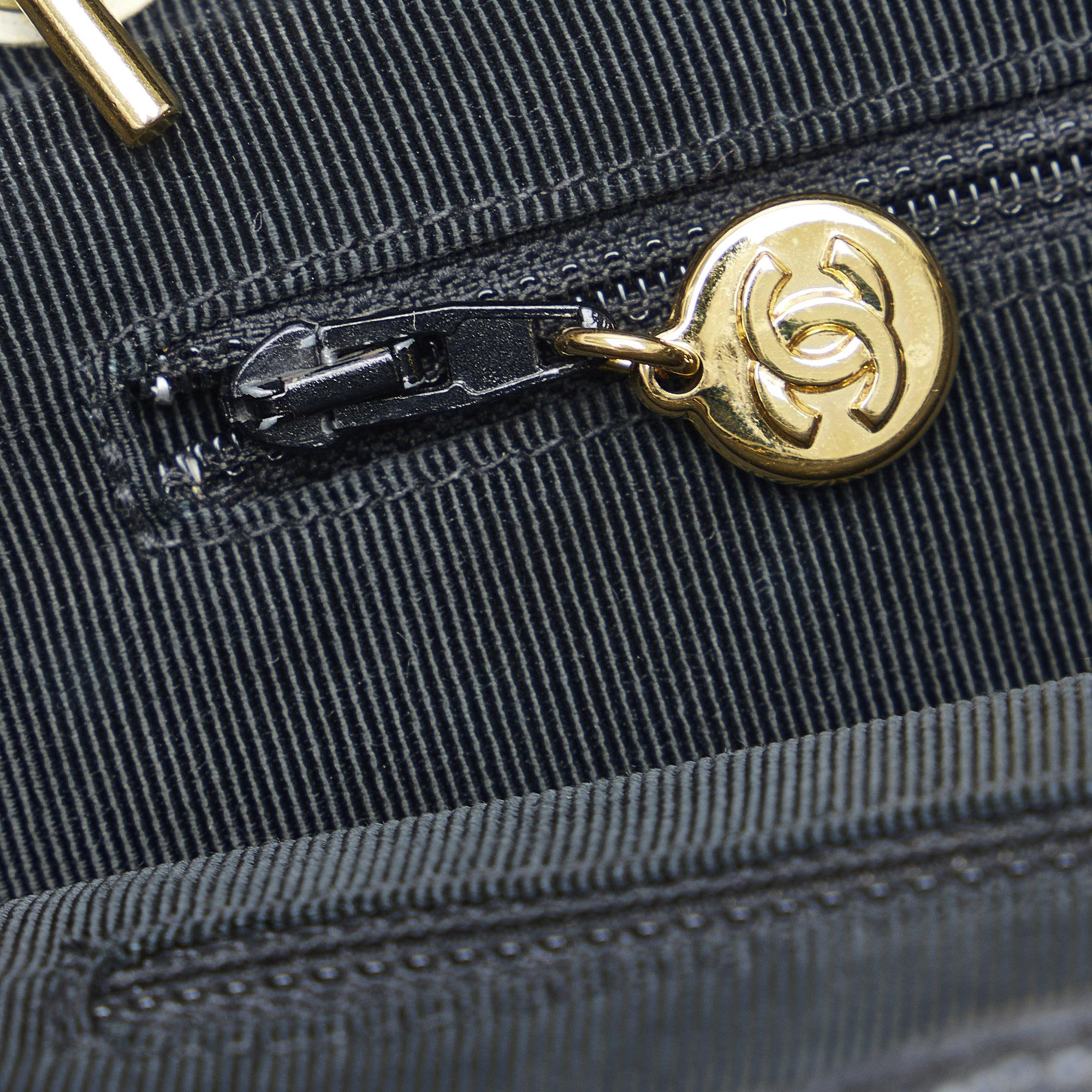 Chanel Black Triple Coco Caviar Shoulder Bag