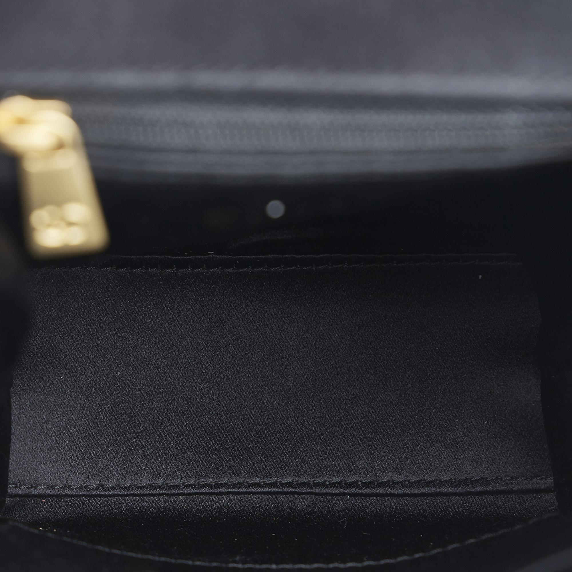 Chanel Black CC Matelasse Bracelet Handbag