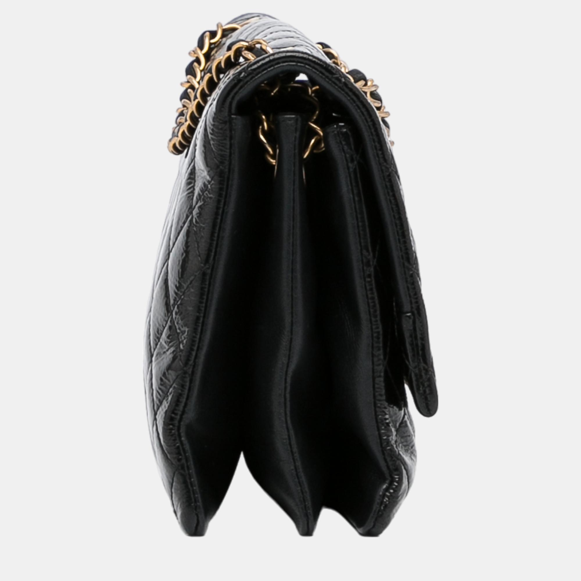 Chanel Black Pagoda Accordion Flap Bag