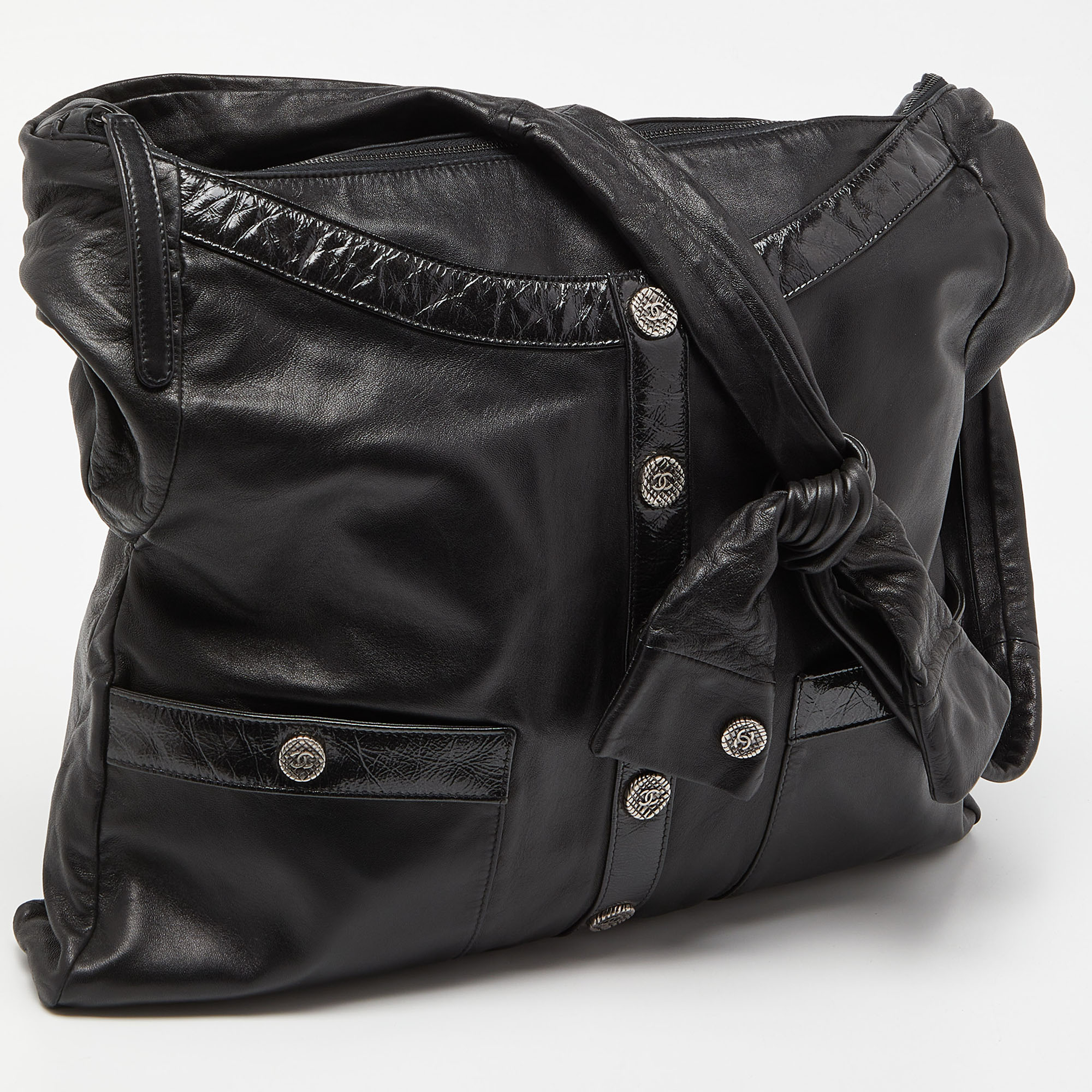 Chanel Black Leather Large Girl Chanel Bag