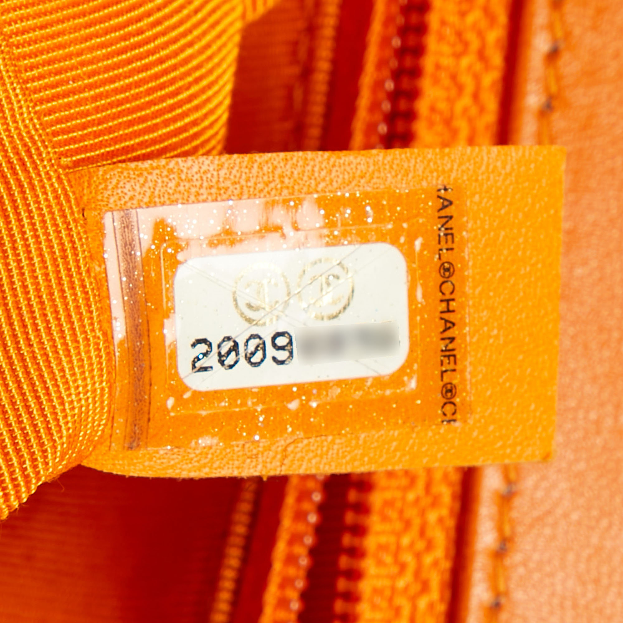 Chanel Orange Quilted Leather New Medium Boy Bag