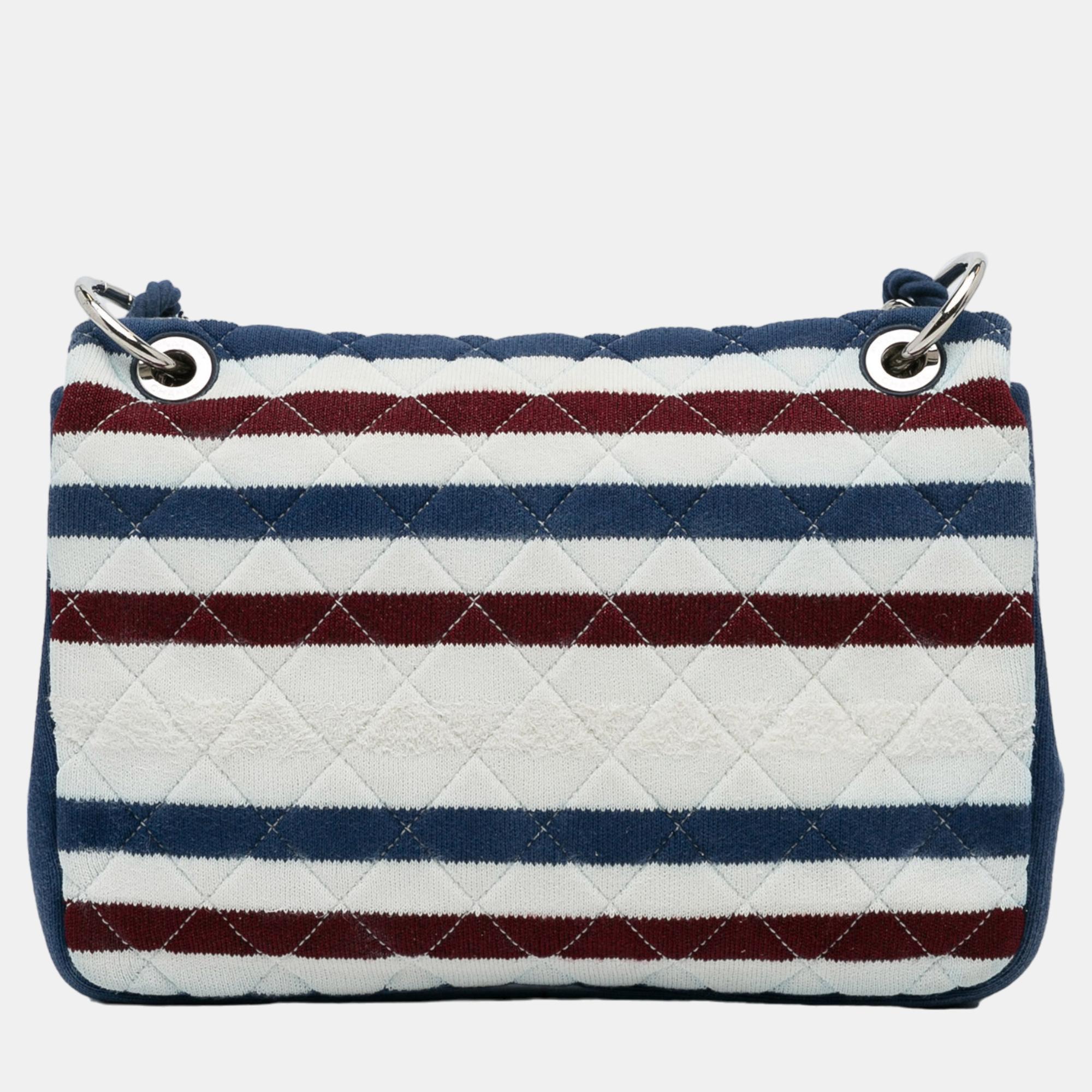 Chanel Multicolour Jumbo Jersey Rope Flap Bag