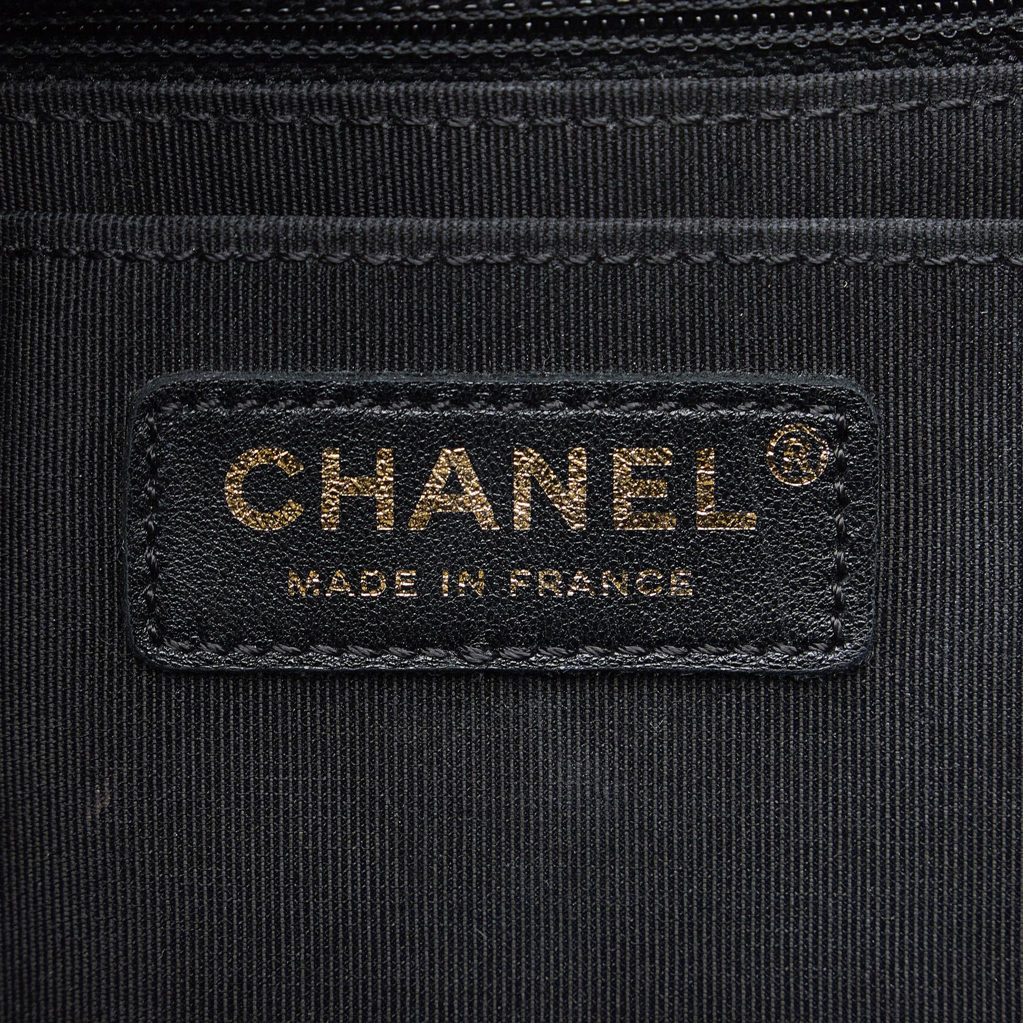 Chanel Black Quilted Boy Shopper Tote
