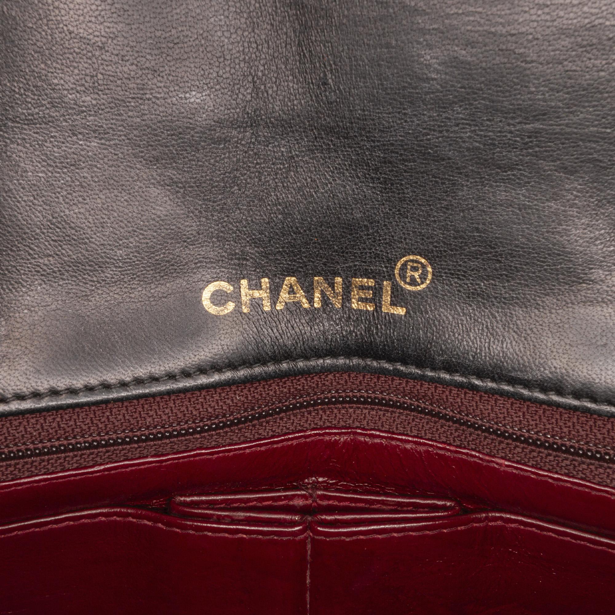 Chanel Black CC Matelasse Lambskin Flap Crossbody