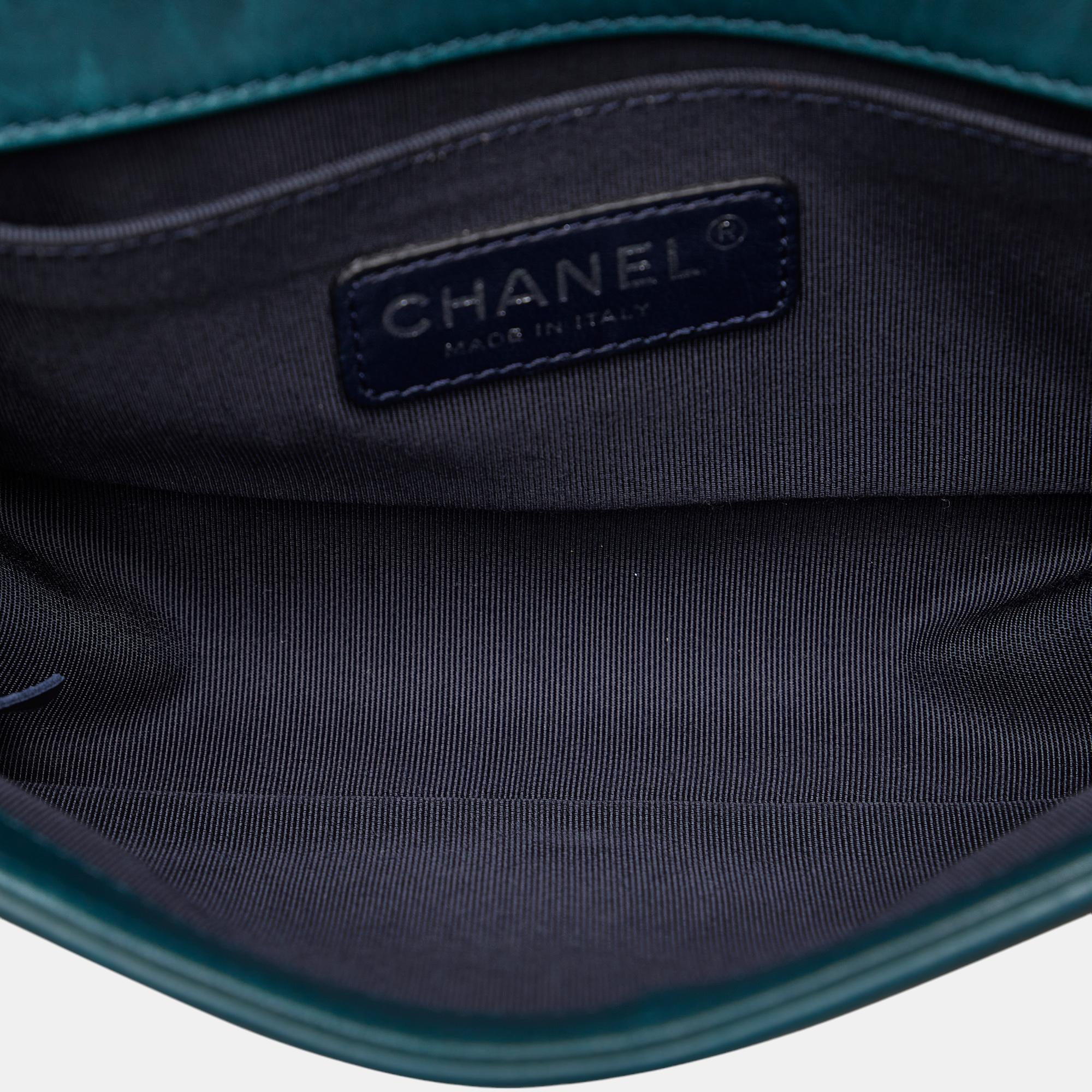 Chanel Multicolour Small Tweed And Velvet Boy Bag