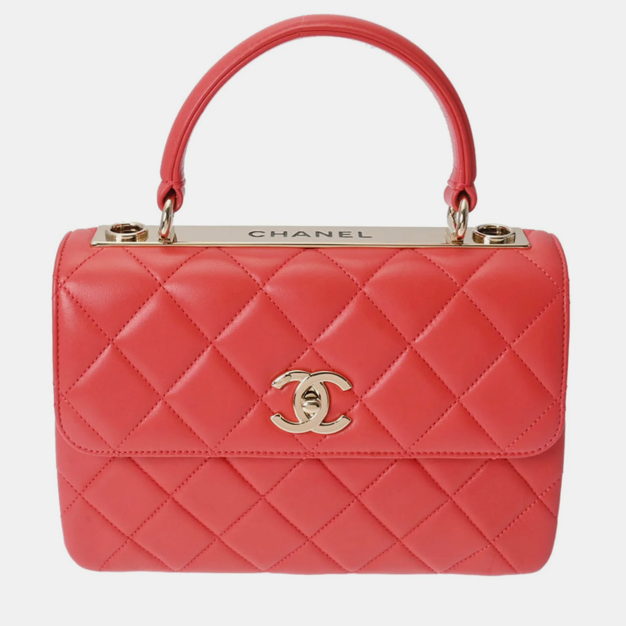 Chanel red leather small trendy cc shoulder bags