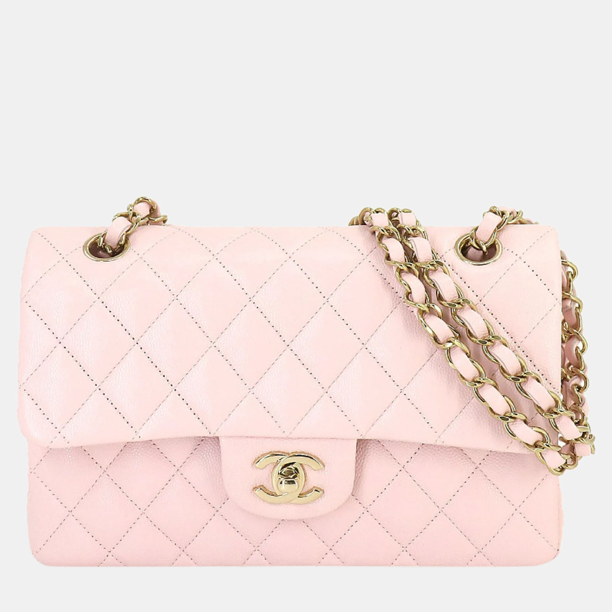 Chanel  lambskin leather classic double flap shoulder bags