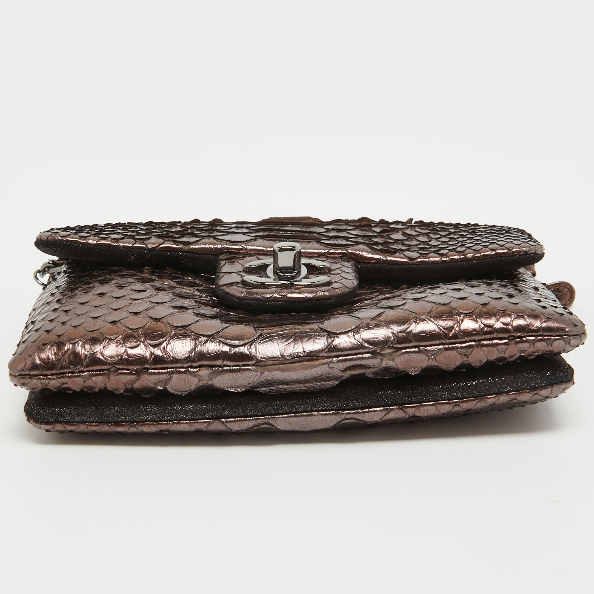 Chanel Bronze Python CC Flap Chain Bag
