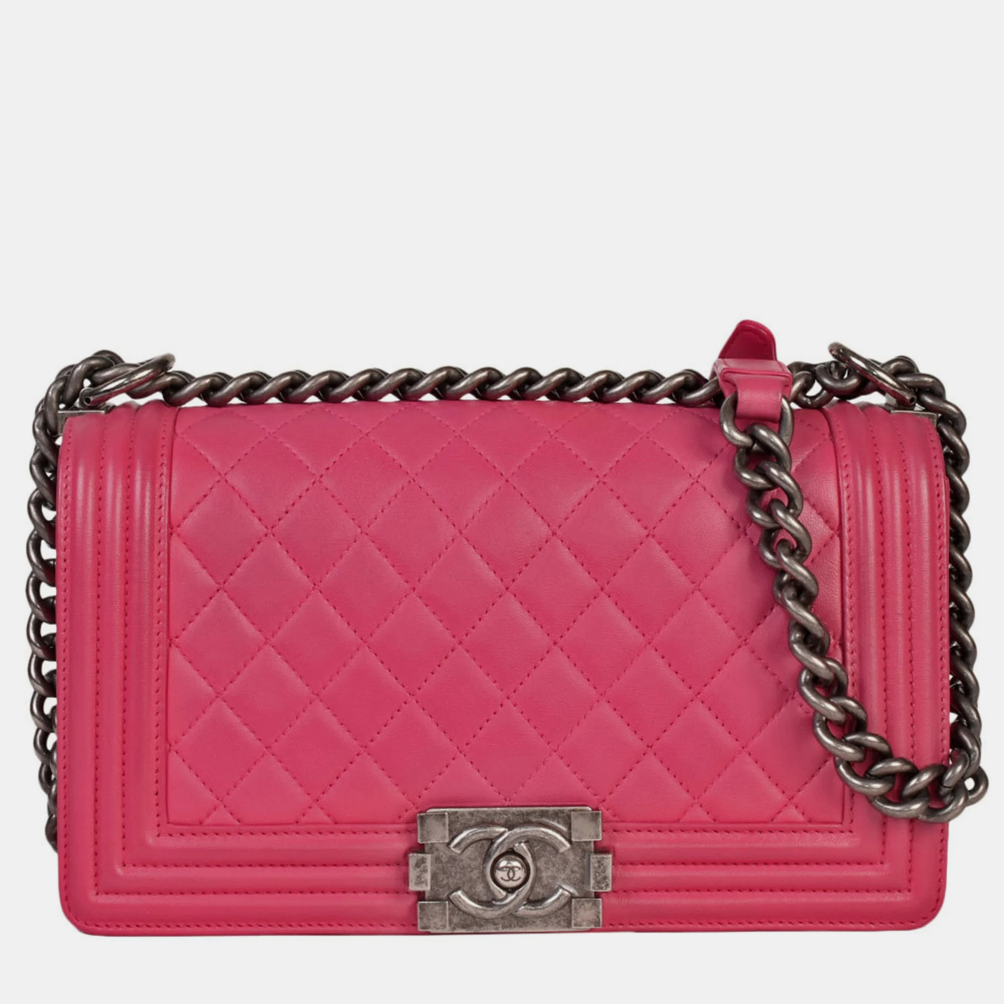 Chanel  Calf Leather Medium Boy Shoulder Bags