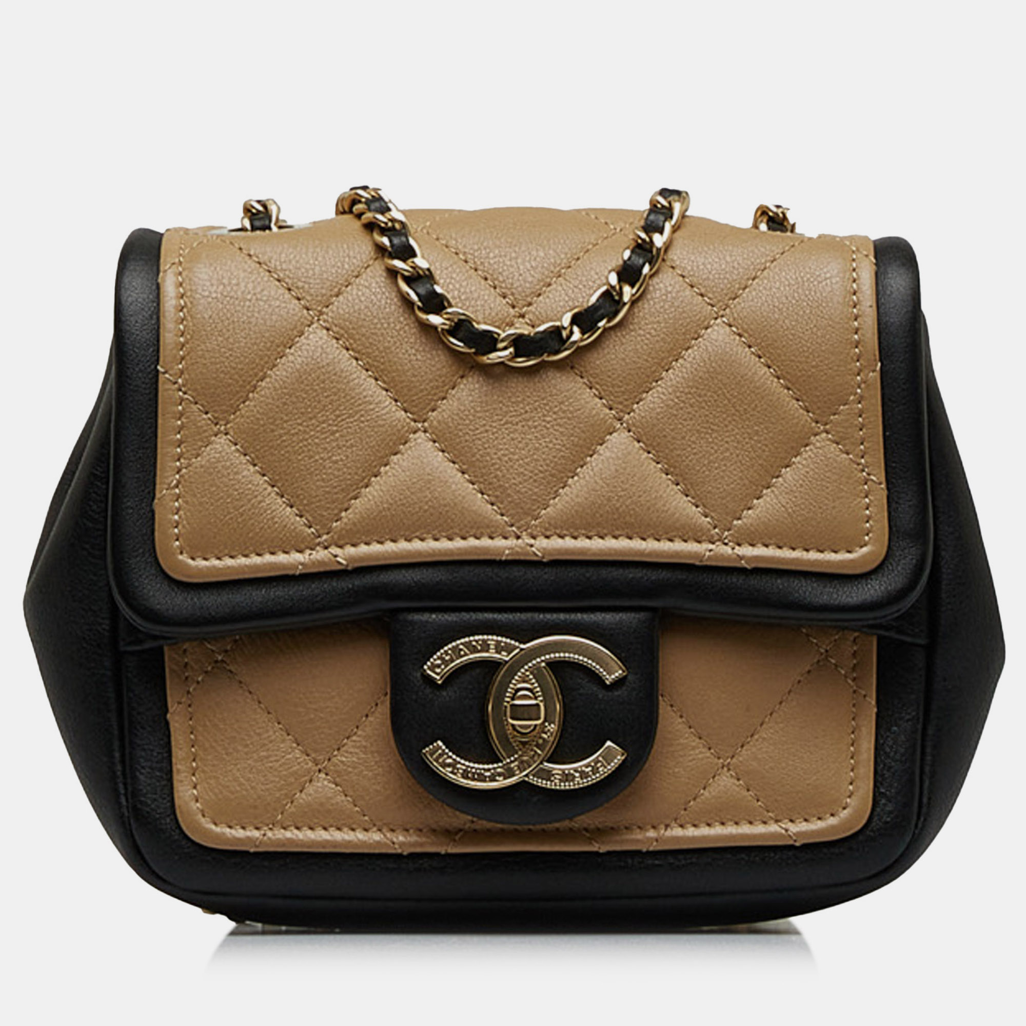 Chanel mini square graphic flap crossbody bag