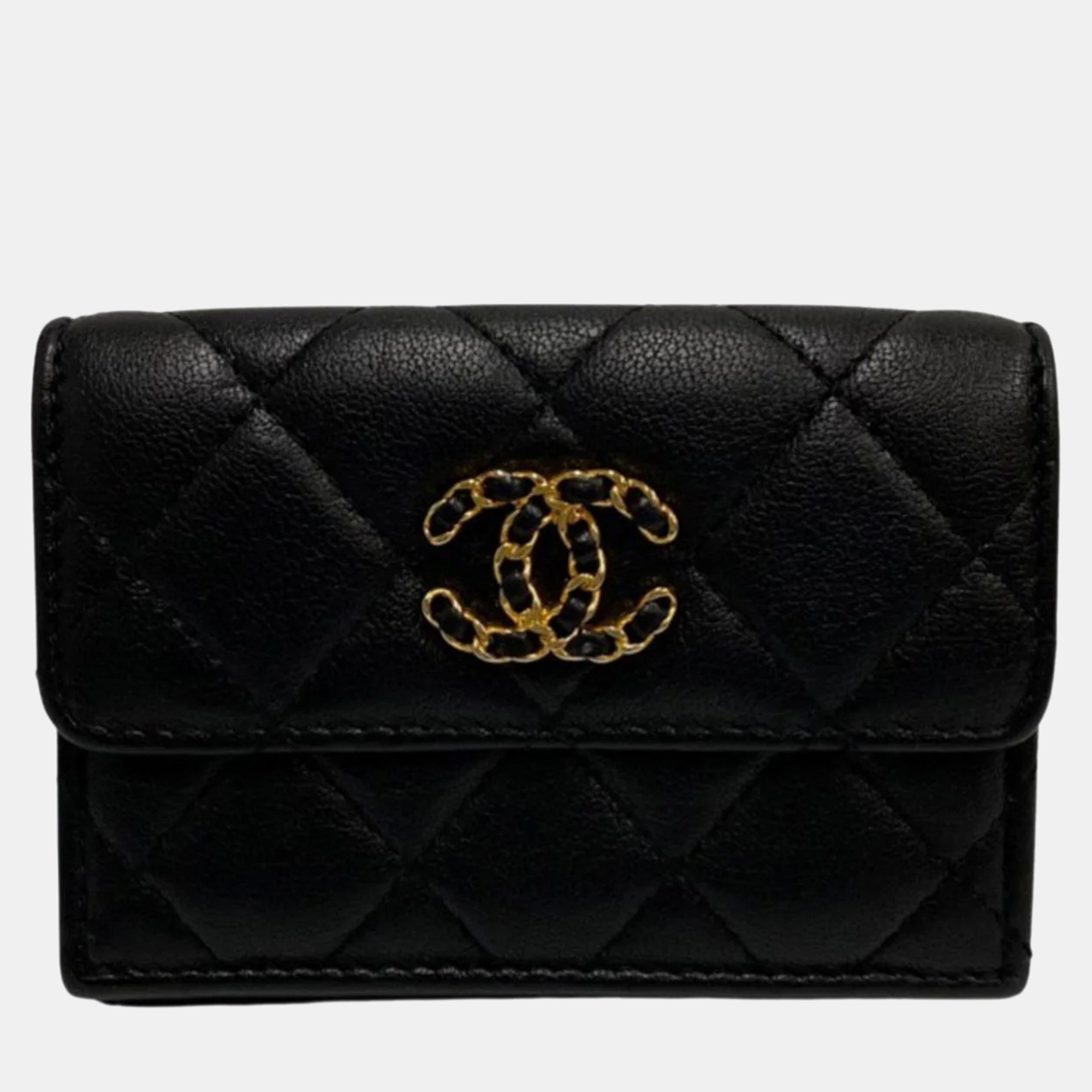 Chanel matelasse chain coco small flap wallet