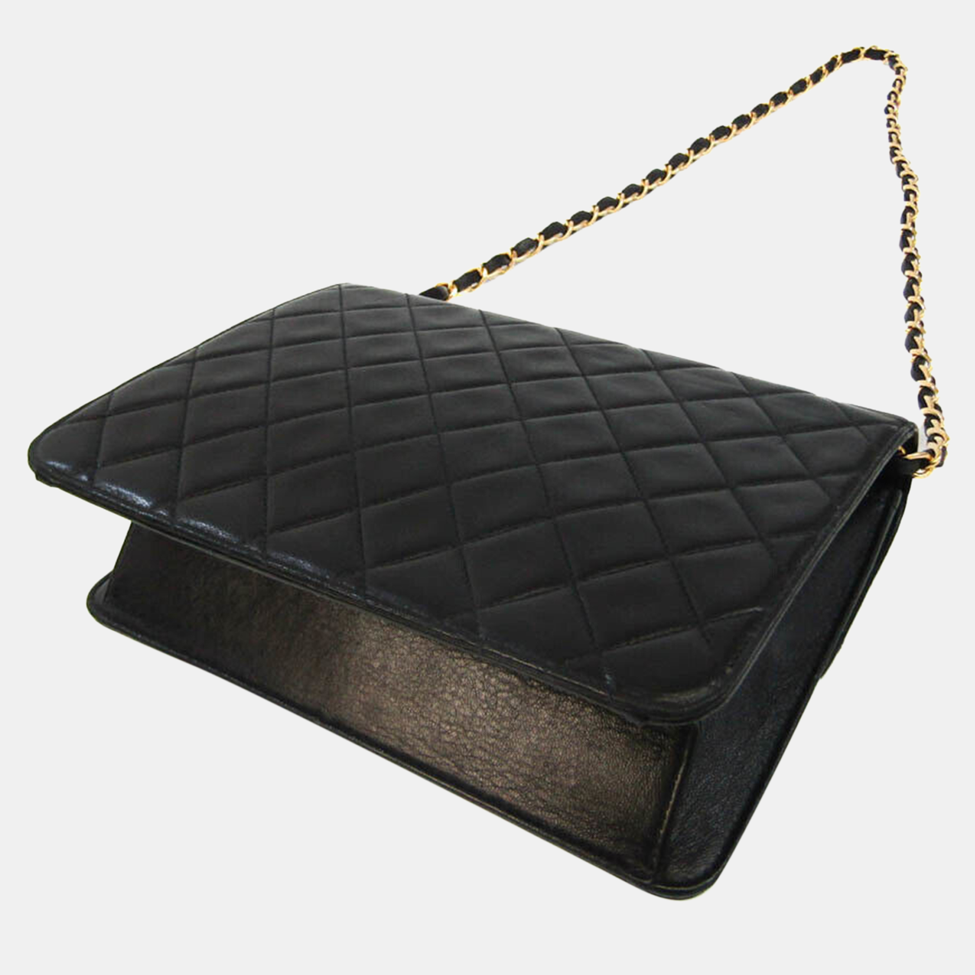 Chanel Black Quilted Leather Mini Square Flap Bag