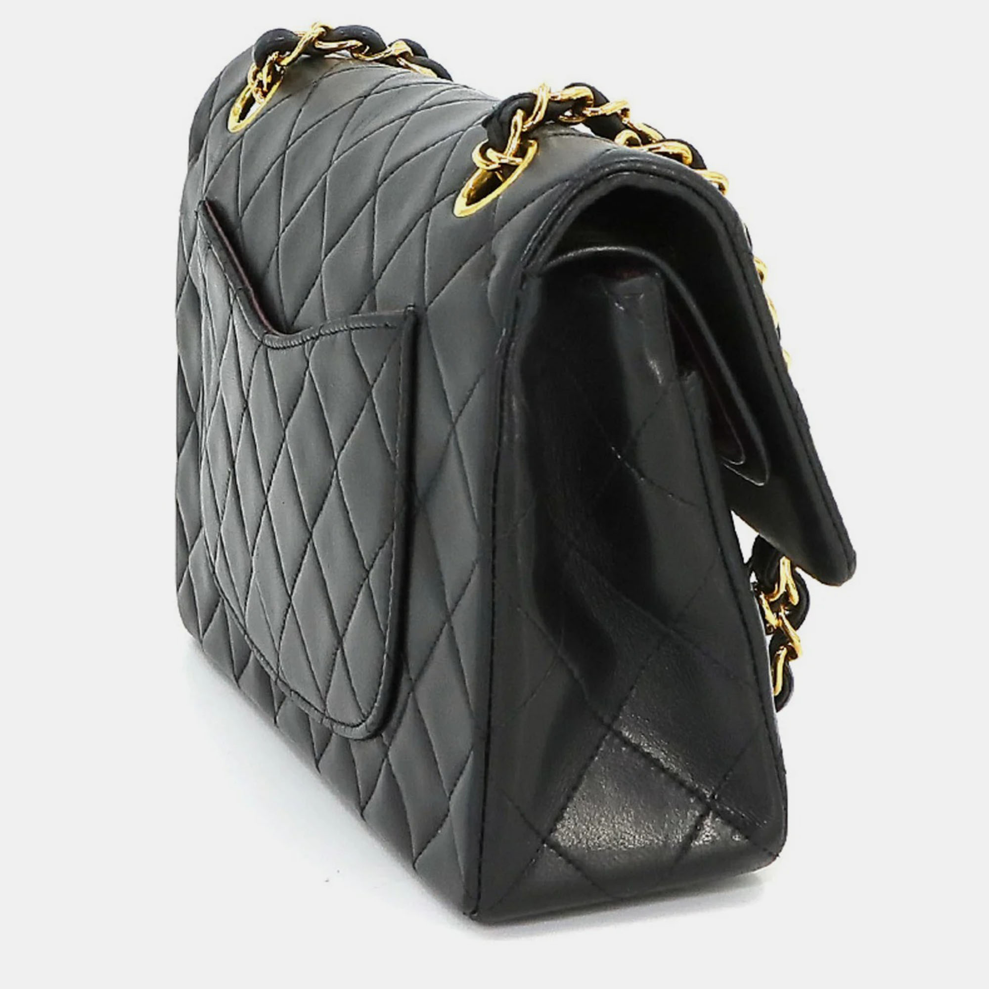 Chanel Black Lambskin Leather Classic Double Flap Shoulder Bags
Chanel Black Lambskin Leather Classic Double Flap Shoulder Bags