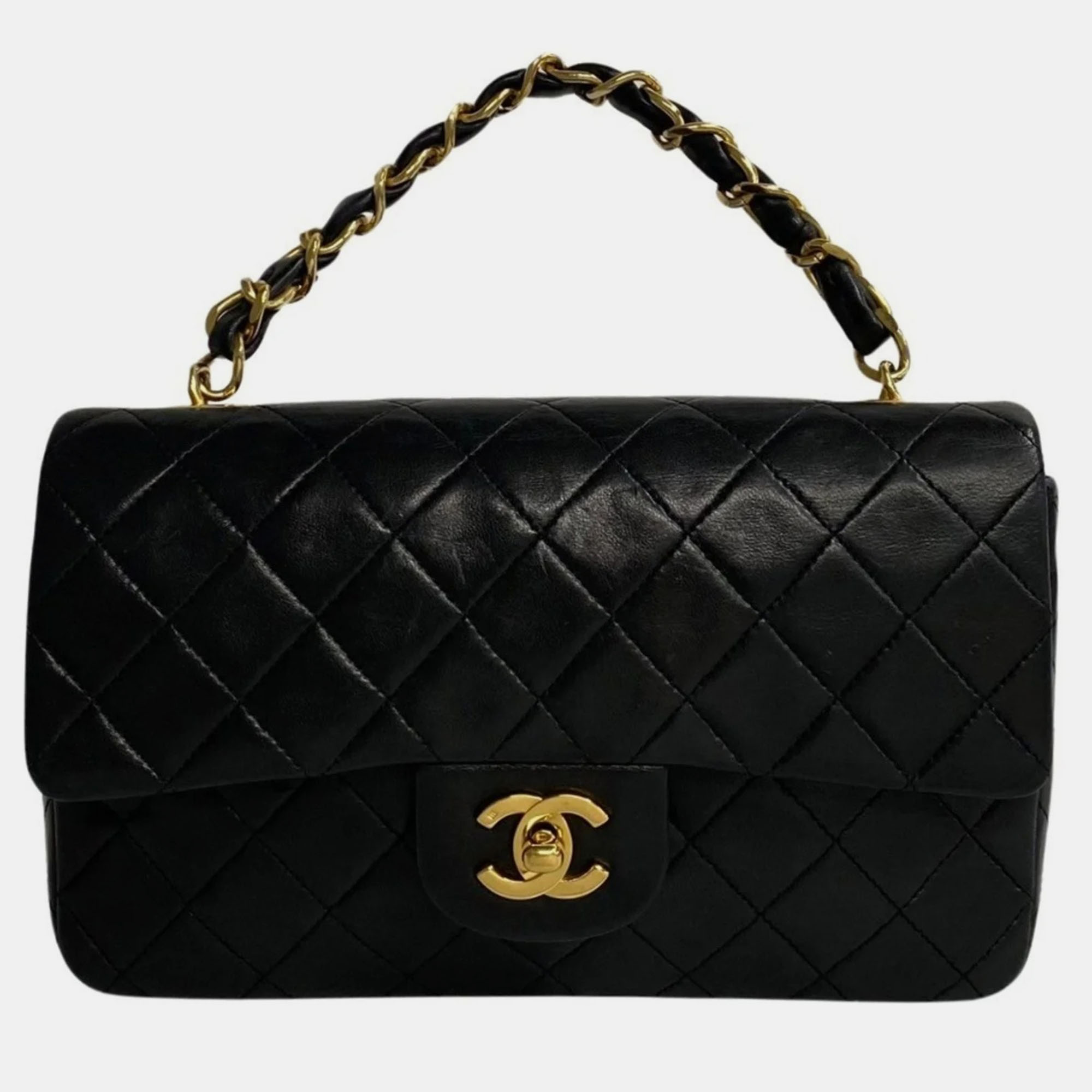 Chanel  Lambskin Leather Medium Classic Double Flap Shoulder Bags