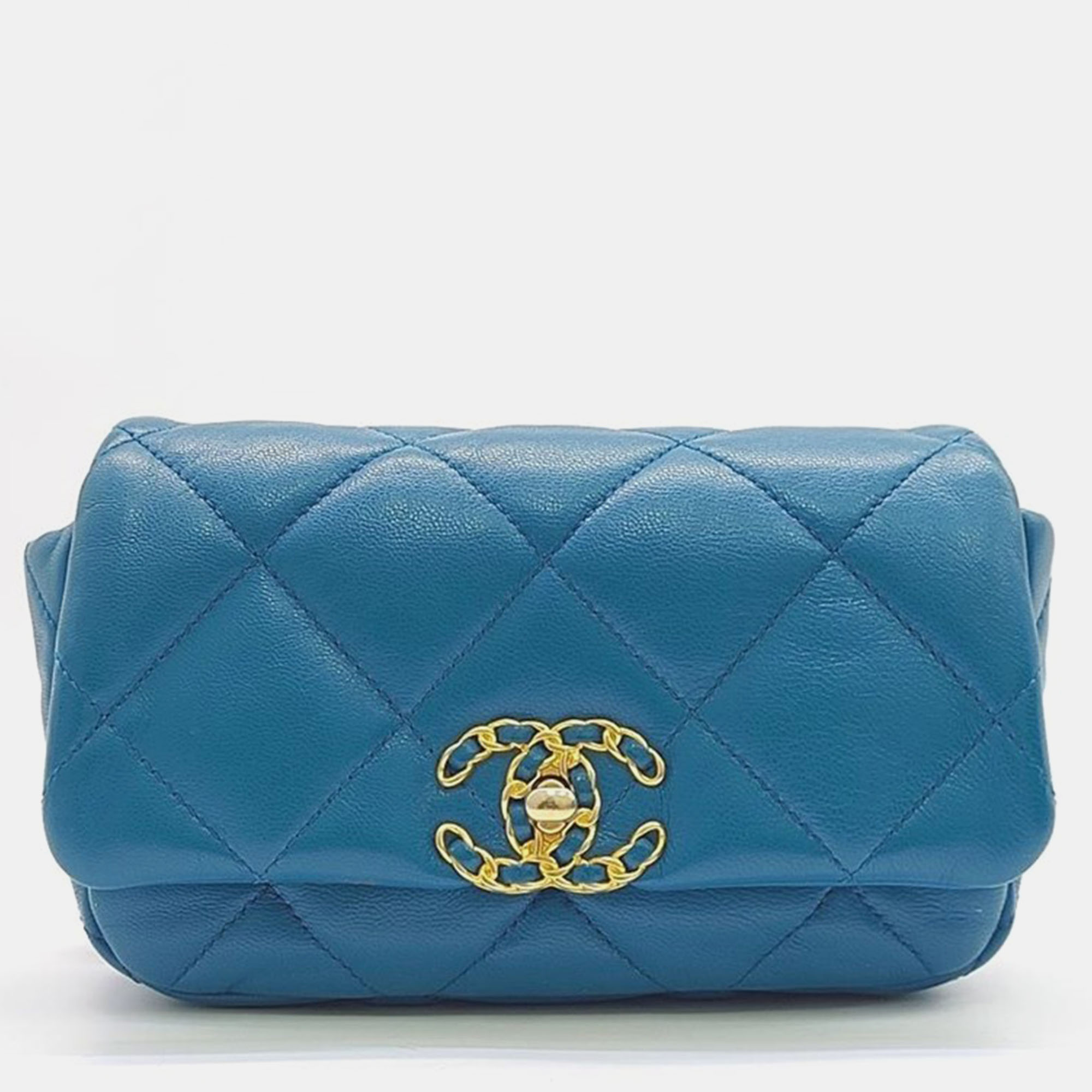 Chanel turquoise tone 19 belt bag