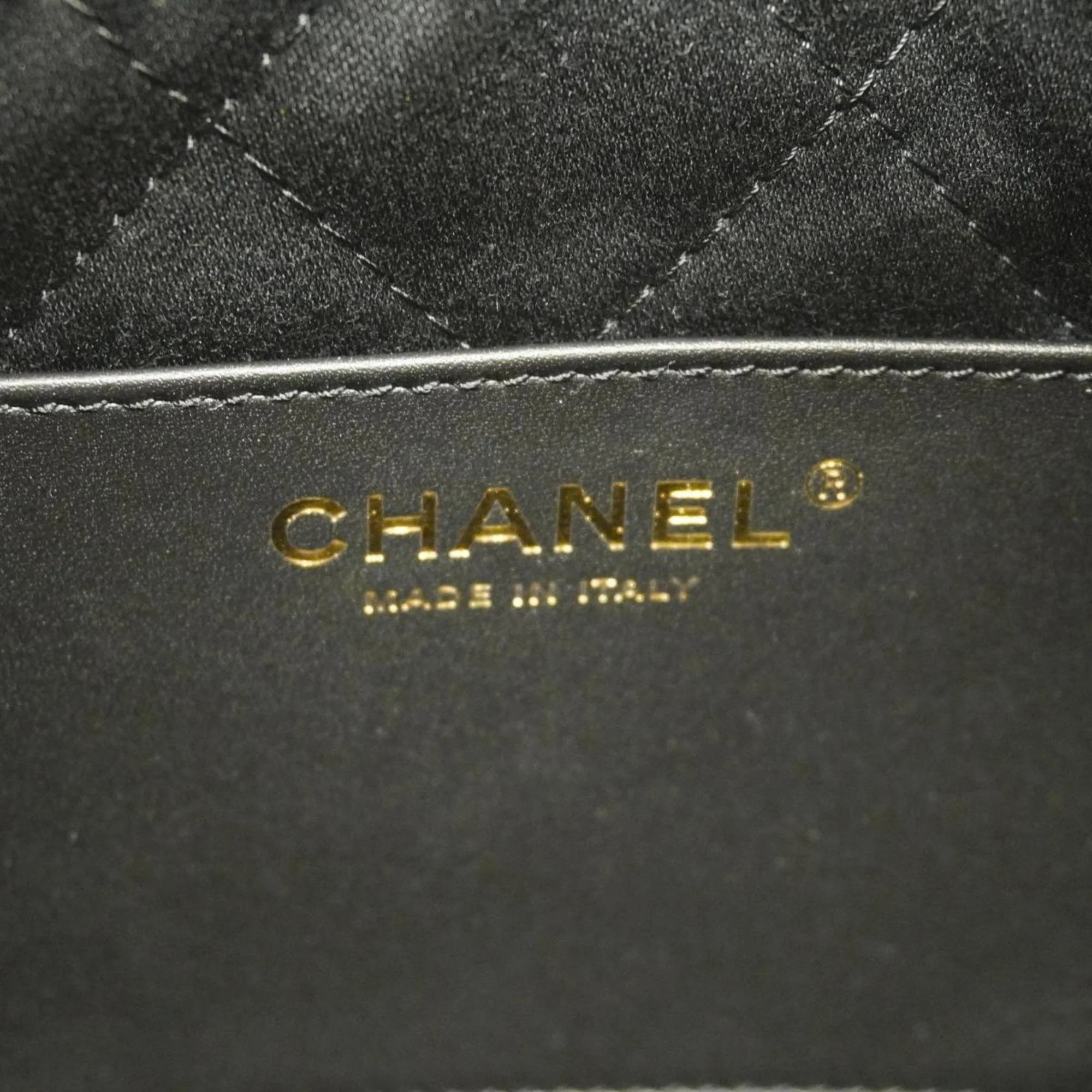 Chanel Black Lambskin Leather Mini 22 Hobos