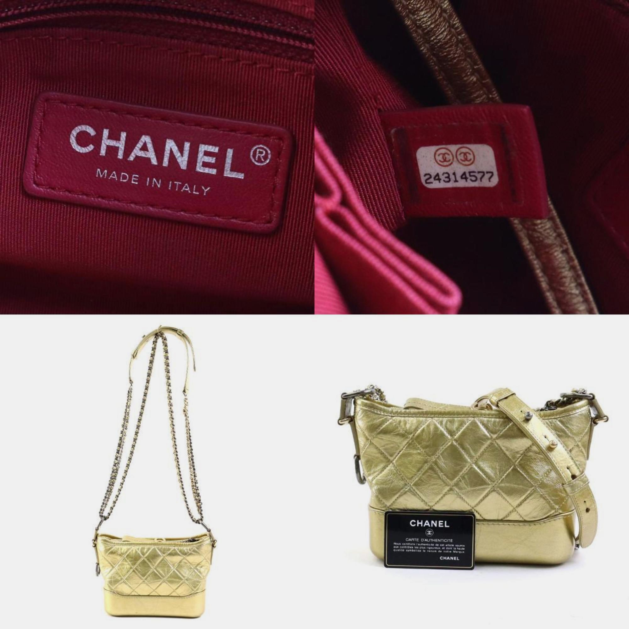 Chanel  Leather Small Gabrielle Shoulder Bags