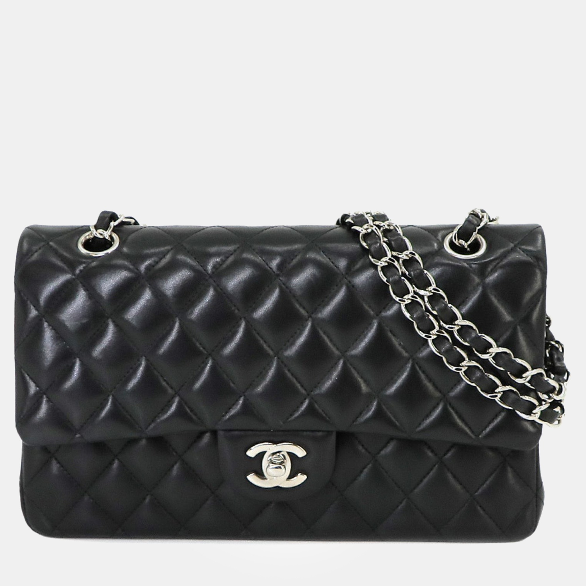 Chanel  lambskin leather medium classic double flap shoulder bags