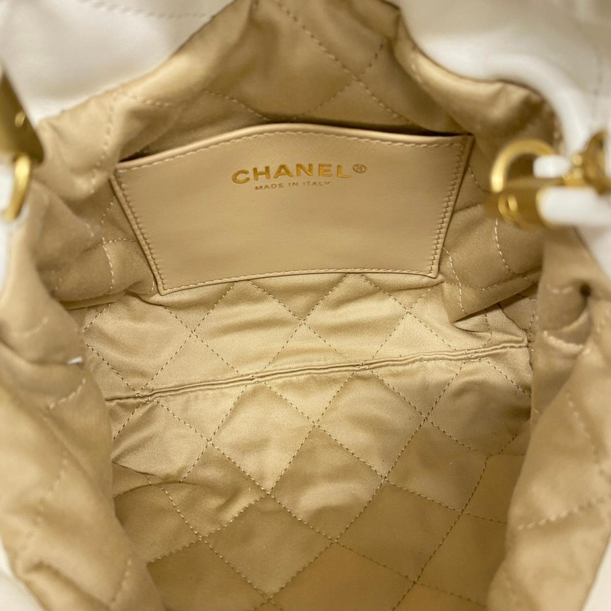 Chanel Cream Leather Mini 22 Hobos