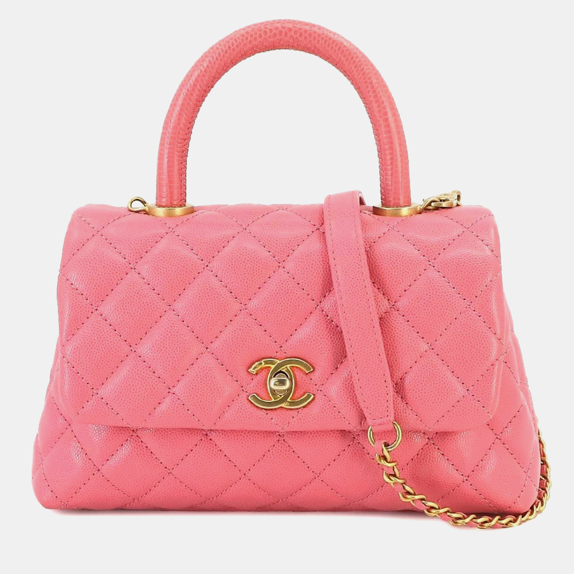 Chanel  leather xs coco handle top handle bags