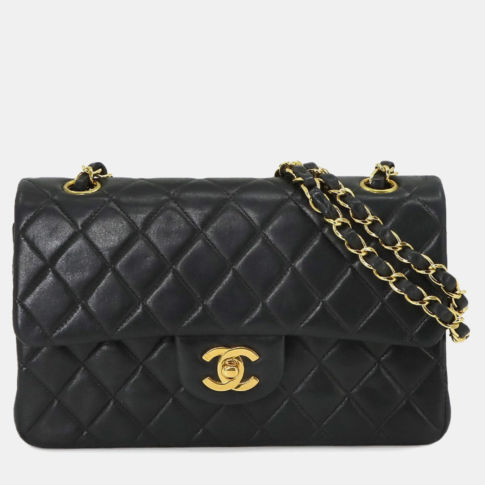 Chanel Lambskin Leather Medium Classic Double Flap Shoulder Bags, Black
Chanel Lambskin Leather Medium Classic Double Flap Shoulder Bags, Black