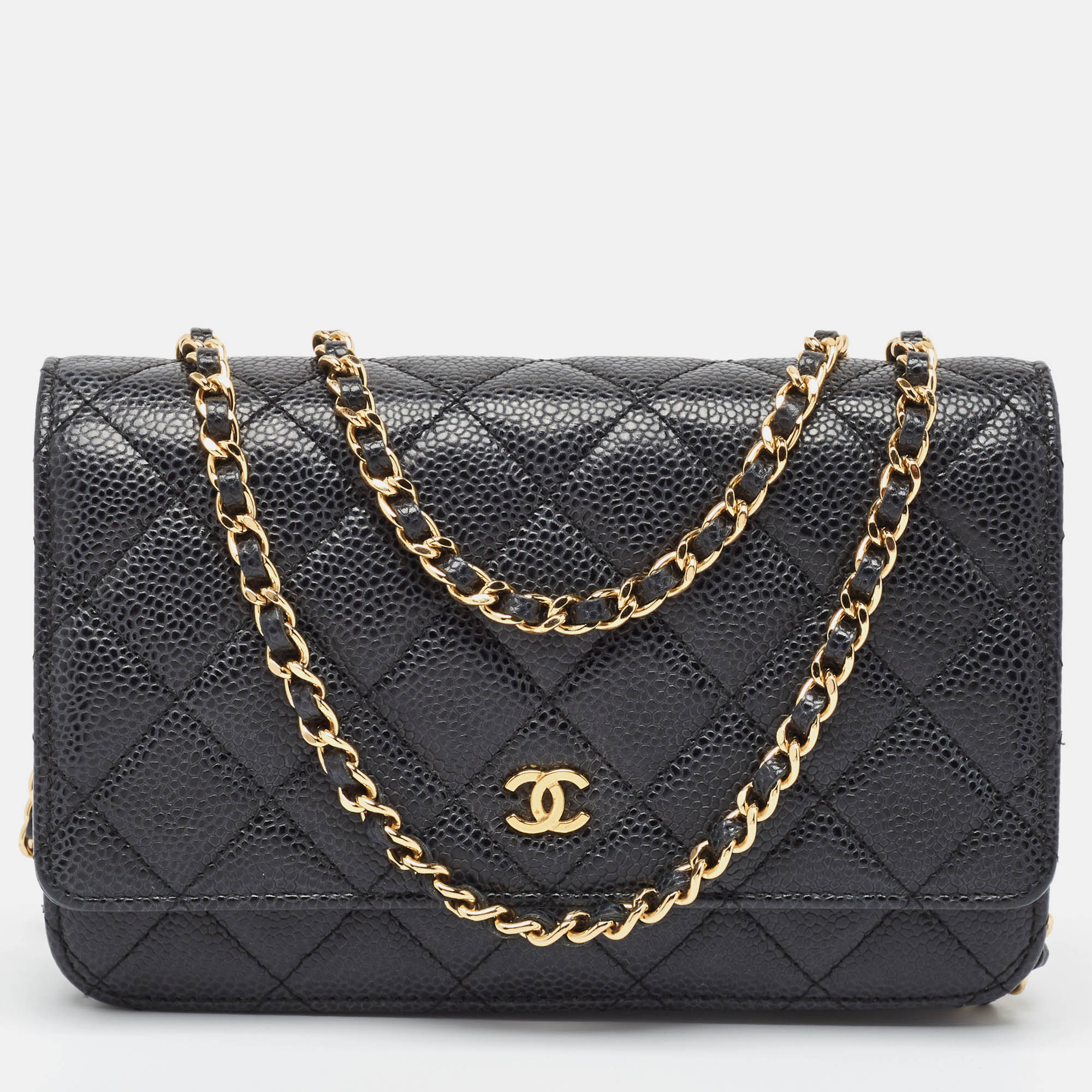 

Chanel Black Quilted Caviar Leather Classic Wallet on Chain