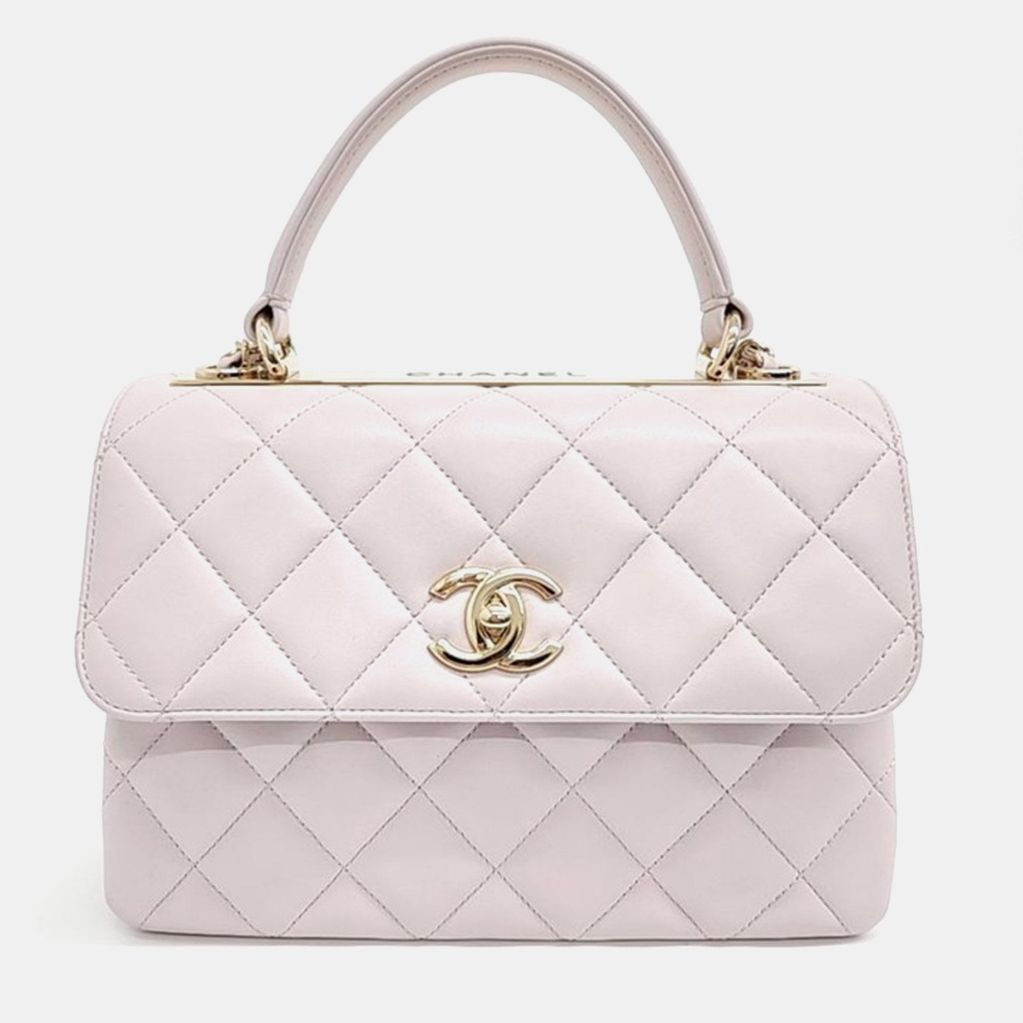 Chanel lilac leather small trendy flap bag