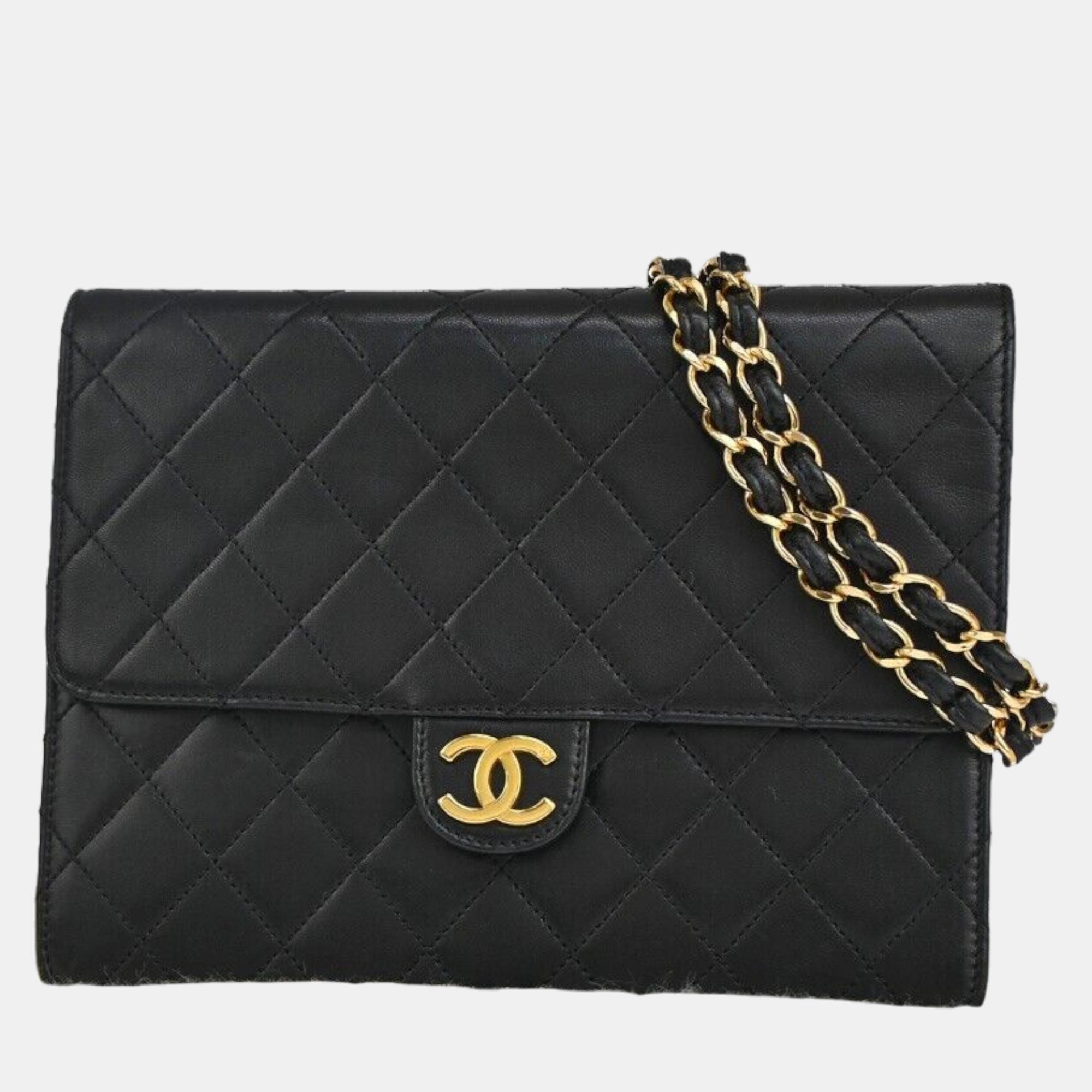 Chanel leather medium classic single flap shoulder bags