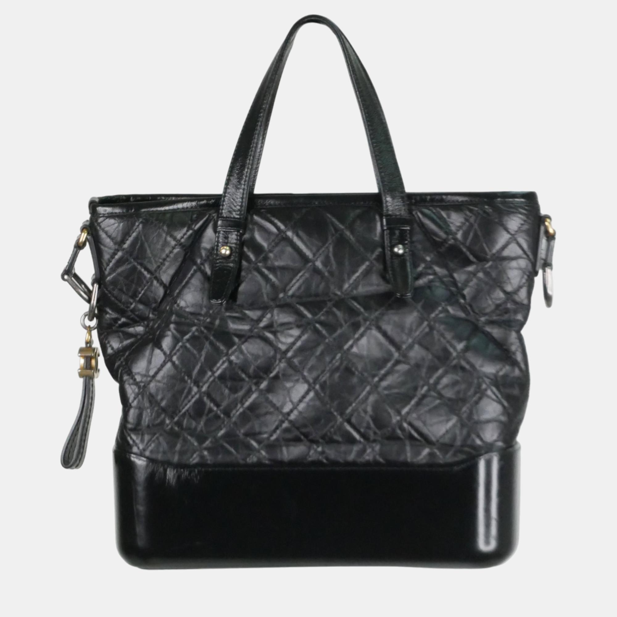 Chanel black gabrielle hobo bag