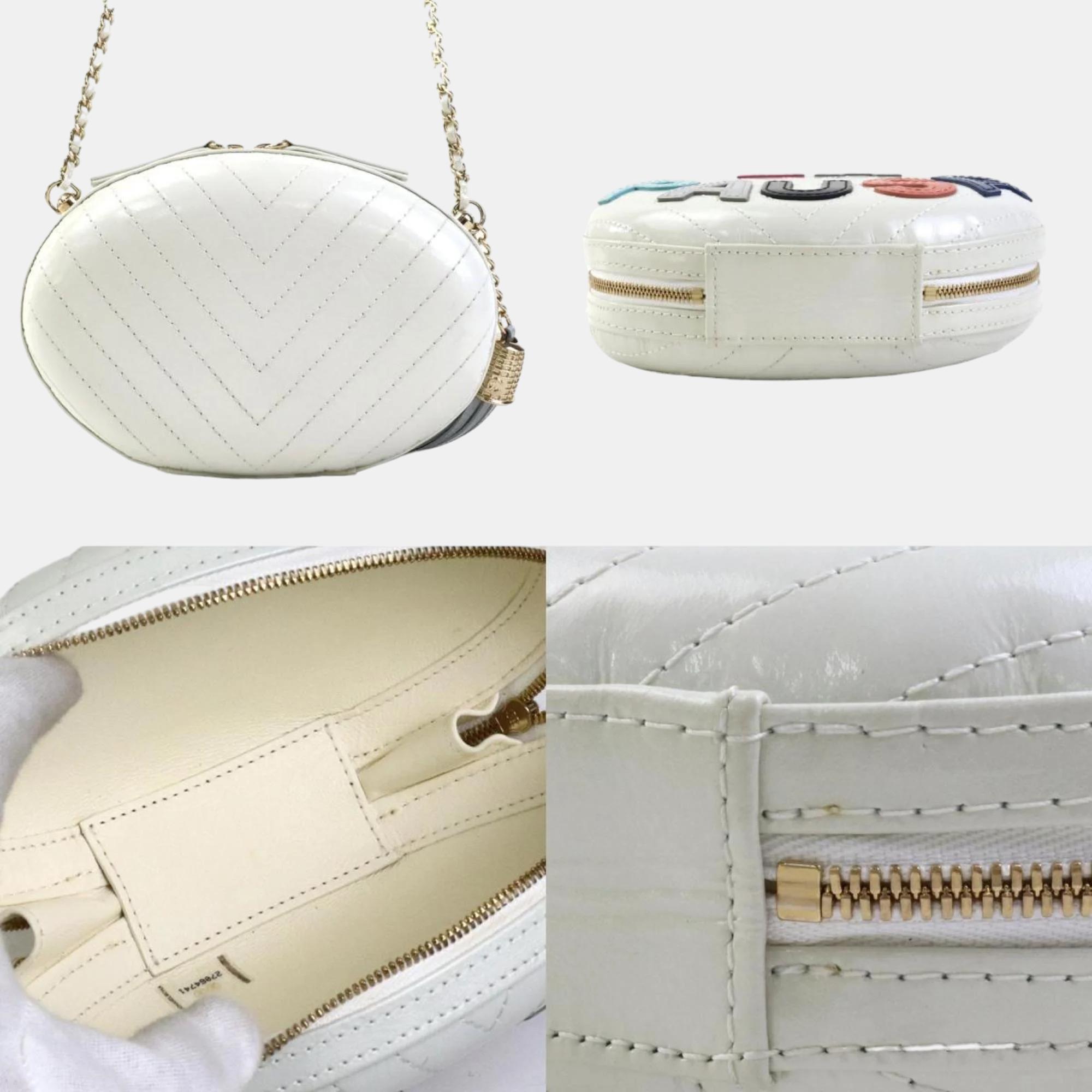 Chanel White La Pausa Evening Bag