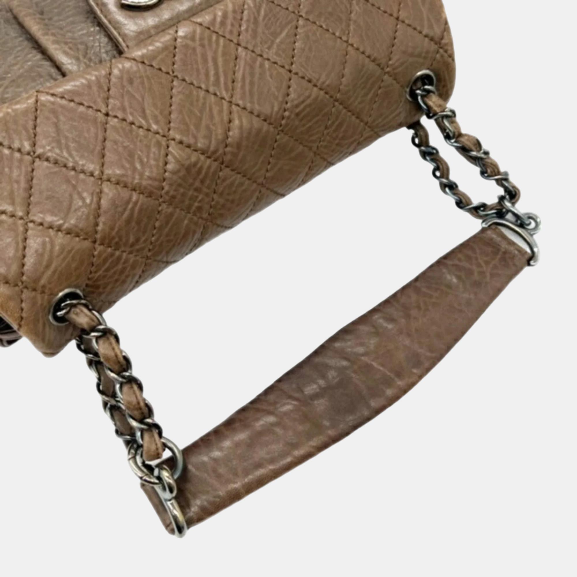 Chanel Quilted Distressed Lambskin Medium Lady Braid Chain Flap Bag