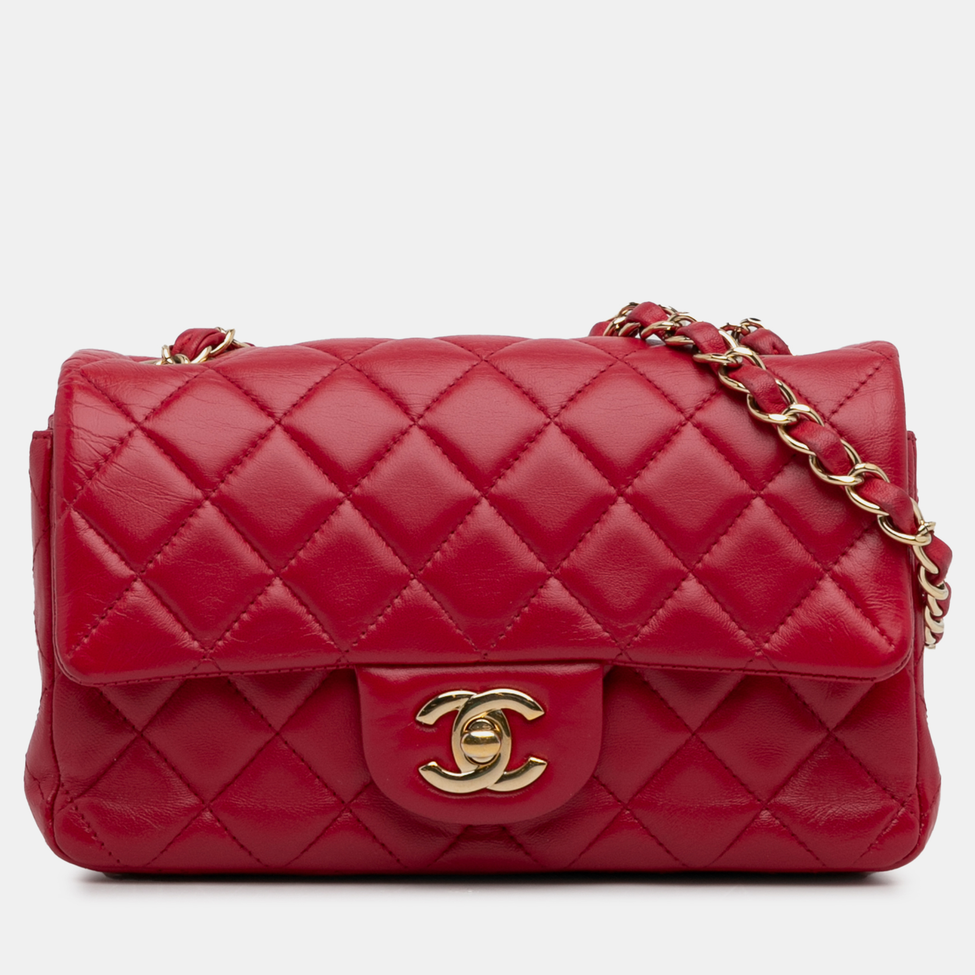 Chanel mini classic lambskin rectangular single flap bag