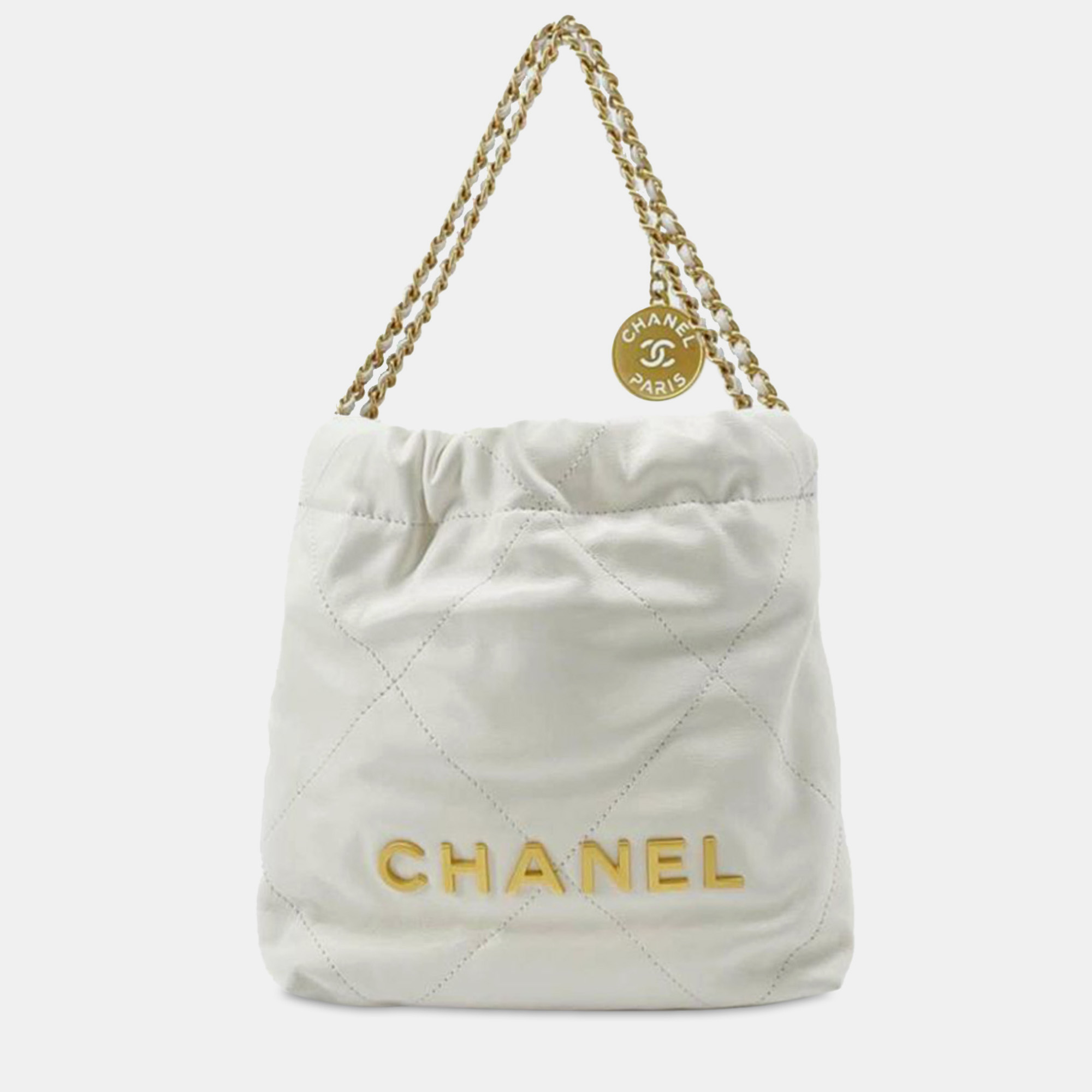 Chanel calfskin mini 22 satchel