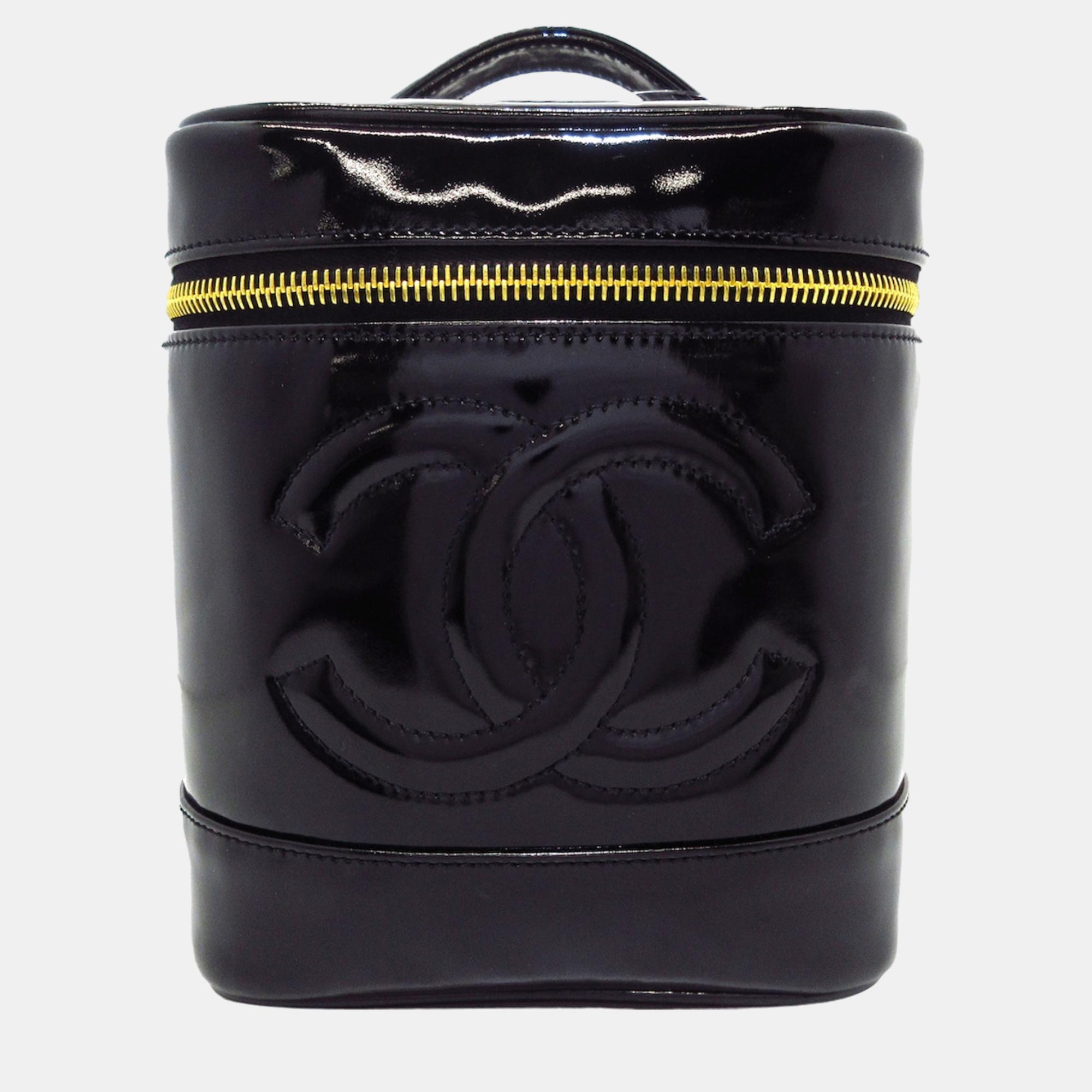 Chanel black cc vanity bag